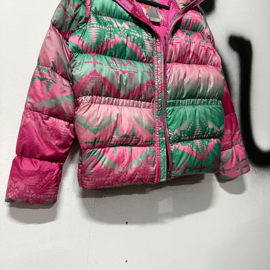 나이키 ACG 핑크 풀 패턴 구스 다운 숏 패딩 점퍼 상품이미지5