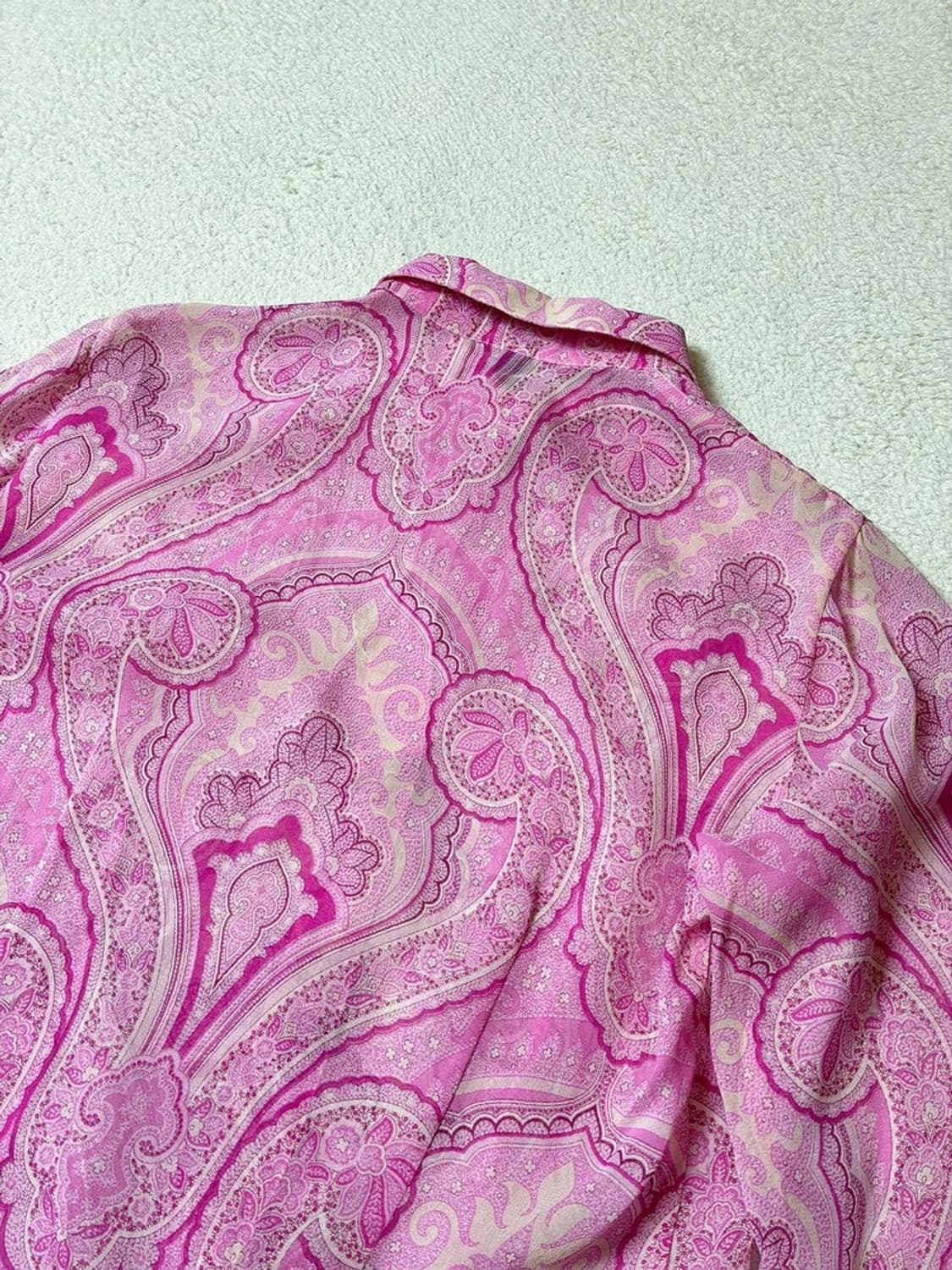 버버리 00's 100% 실크 페이즐리 셔츠 세트 PN7569 상품이미지4