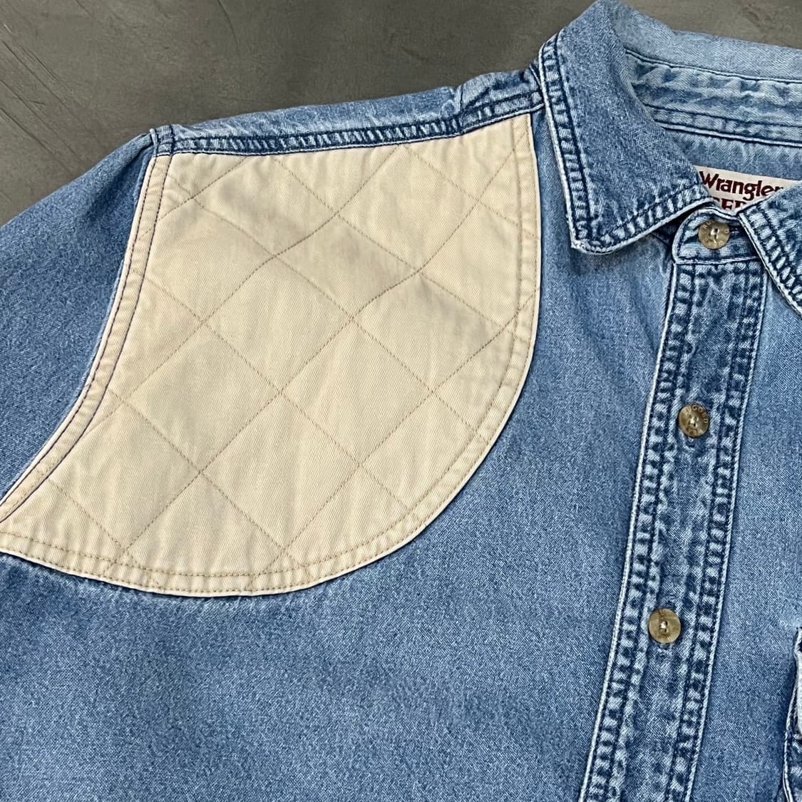  랭글러 배색 워크 데님셔츠 y16133 상품이미지4