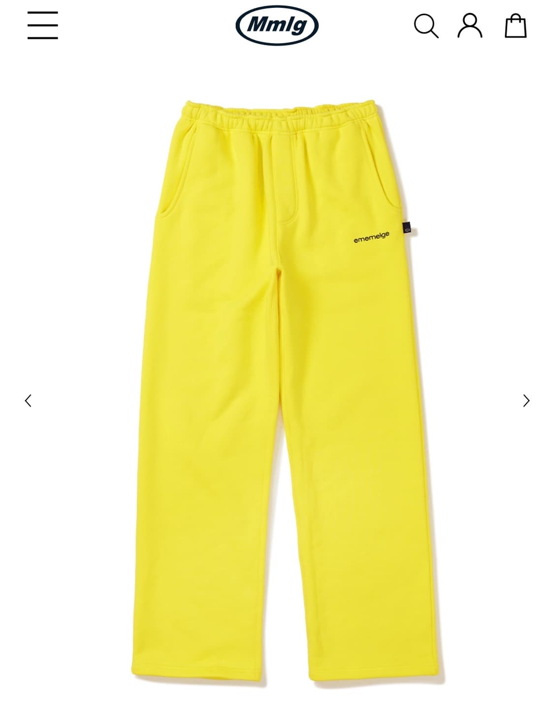 새제품_ mmlg 스윗팬츠 yellow L 상품이미지1