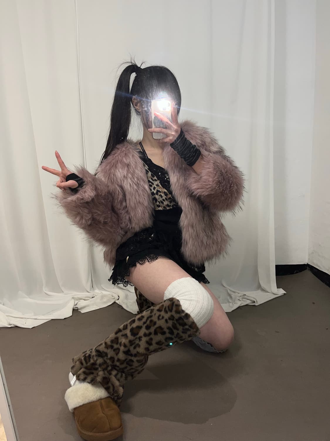 핑크 에코퍼 자켓 상품이미지2