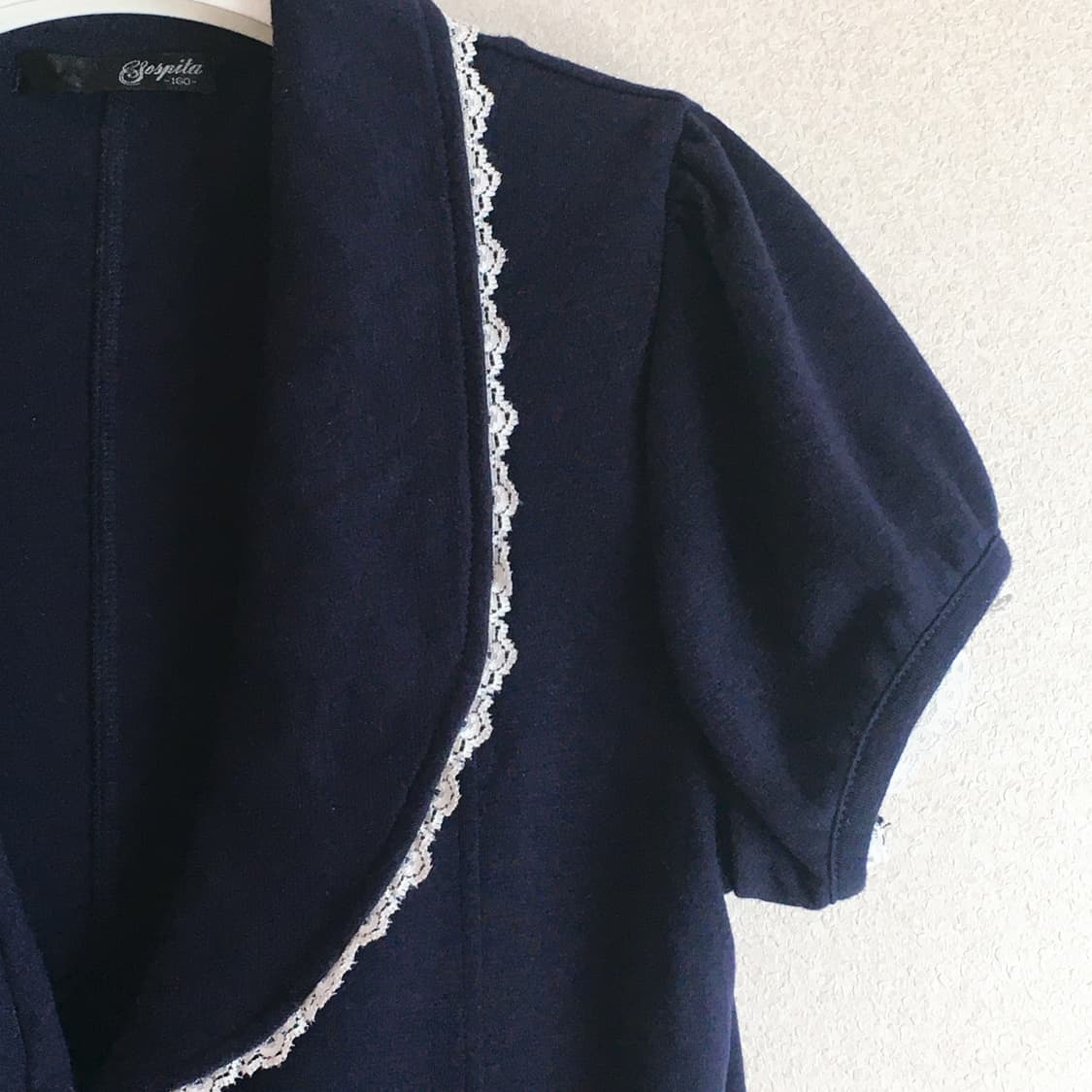 네이비 레이스 반팔자켓 상품이미지4