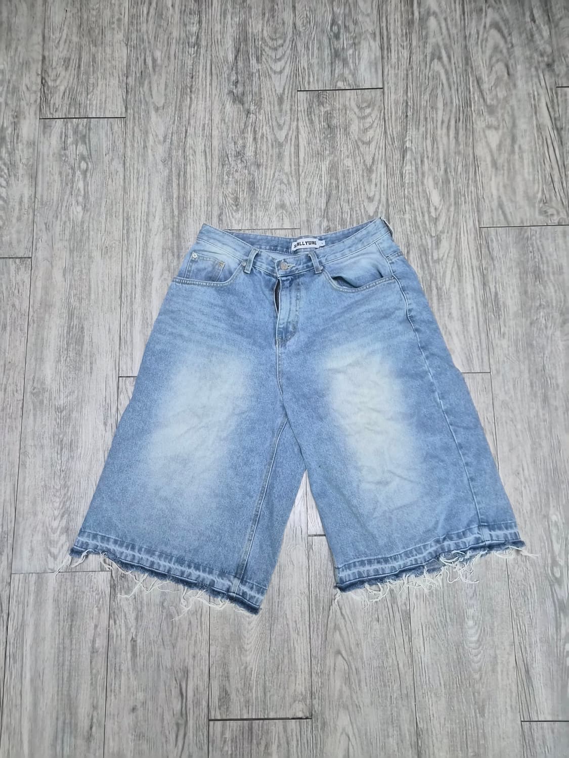 캣워싱 브러쉬 버뮤다 데님 팬츠[라이트블루] 상품이미지1