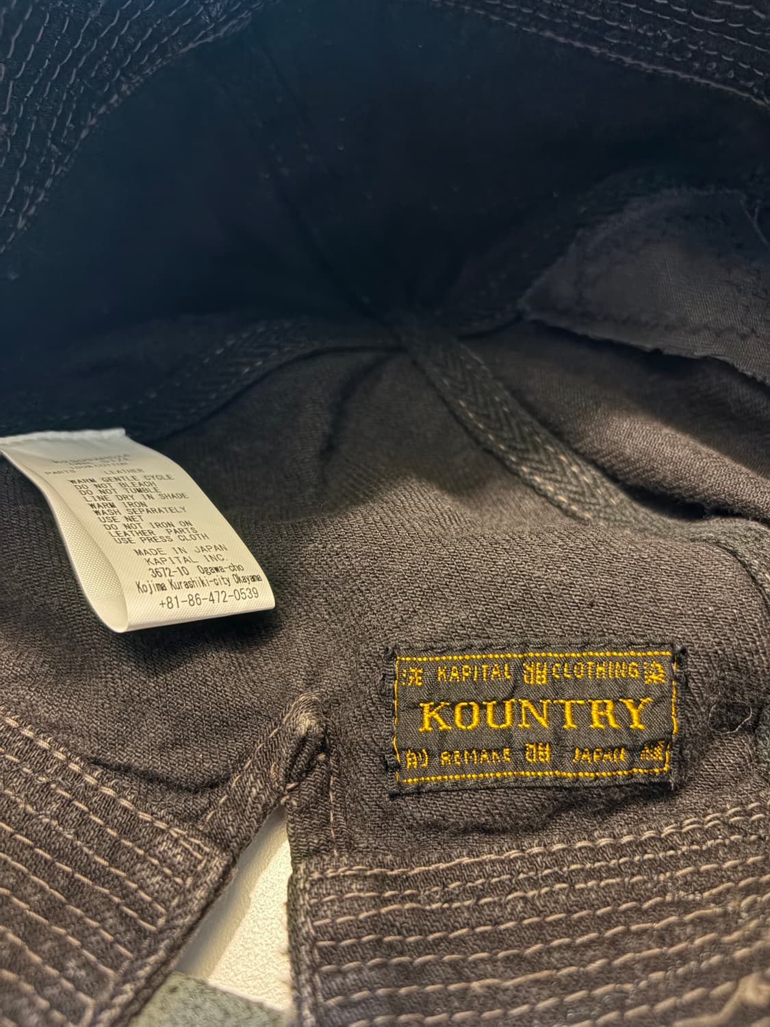 Kapital 캐피탈 노인과 바다 블랙 데미지 캡 상품이미지8