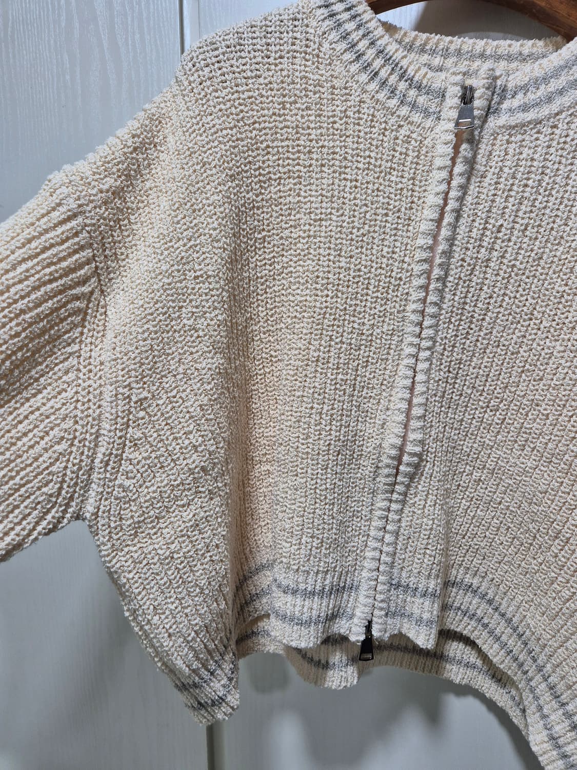 빈티지 크롭 니트 집업 가디건 상품이미지7