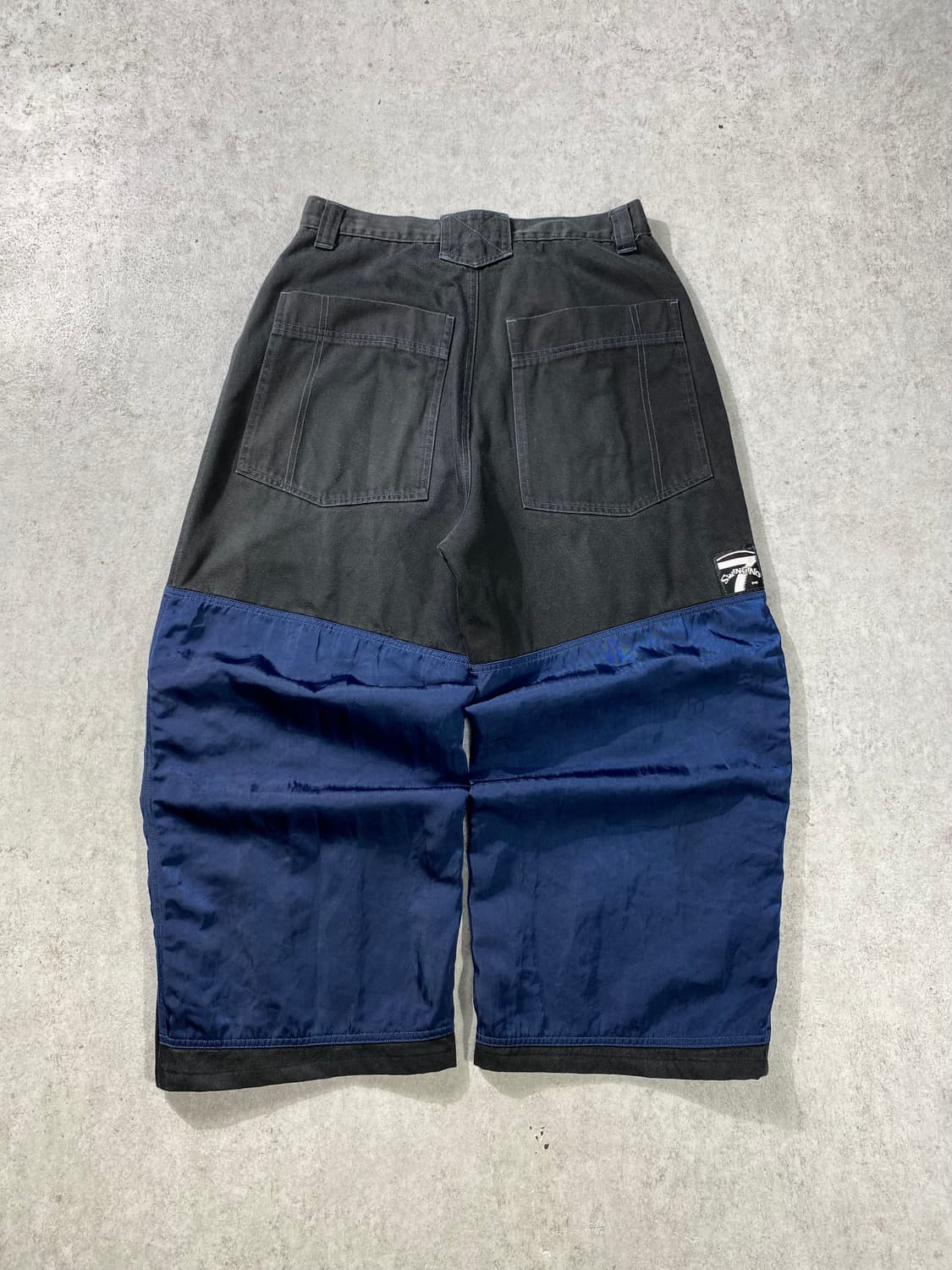 [31] 90s Swinging 7 스윙잉세븐 나일론 배색 와이드 팬츠 상품이미지6