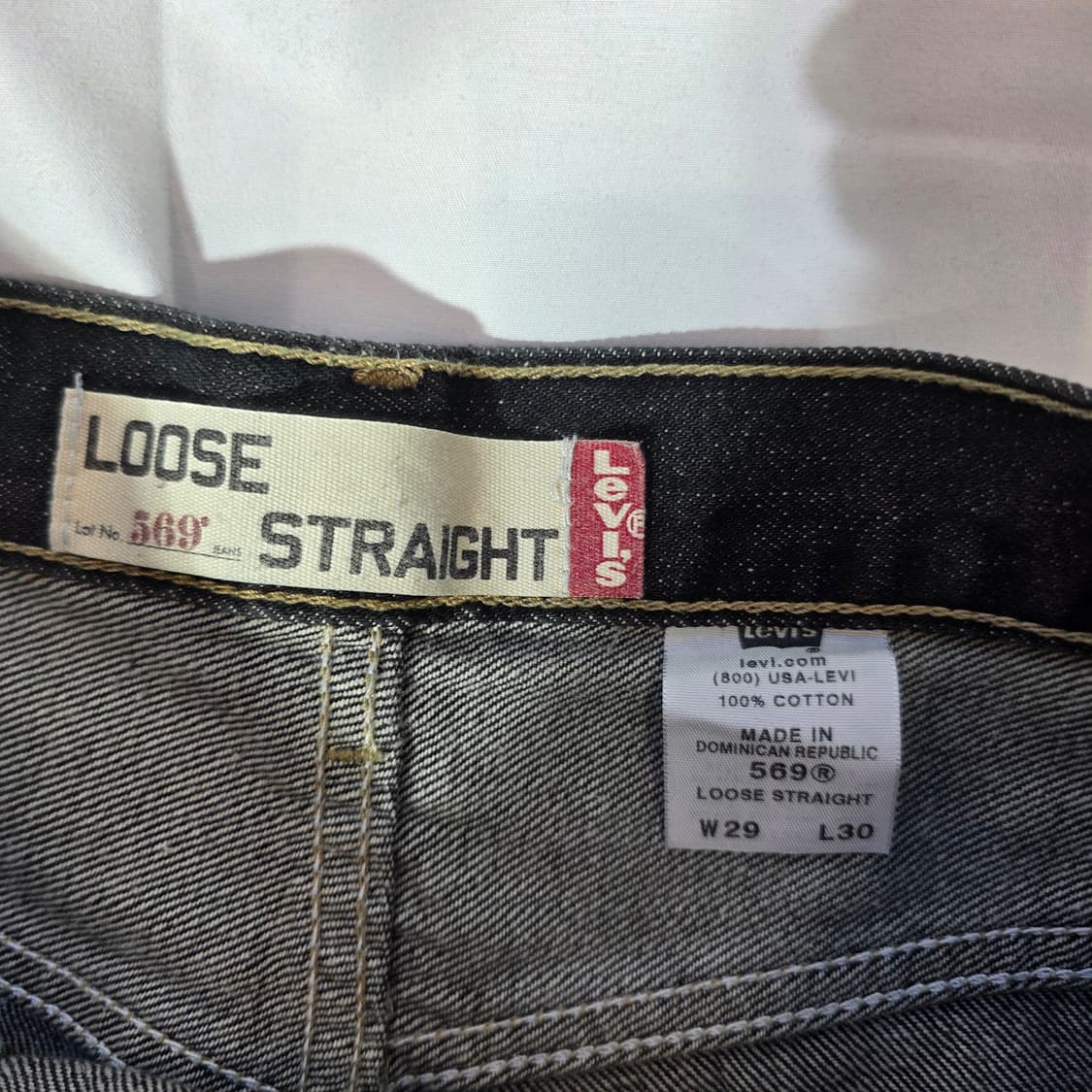 [W29L30]00s 리바이스 569 루즈스트레이트핏 블랙 데님팬츠 상품이미지4