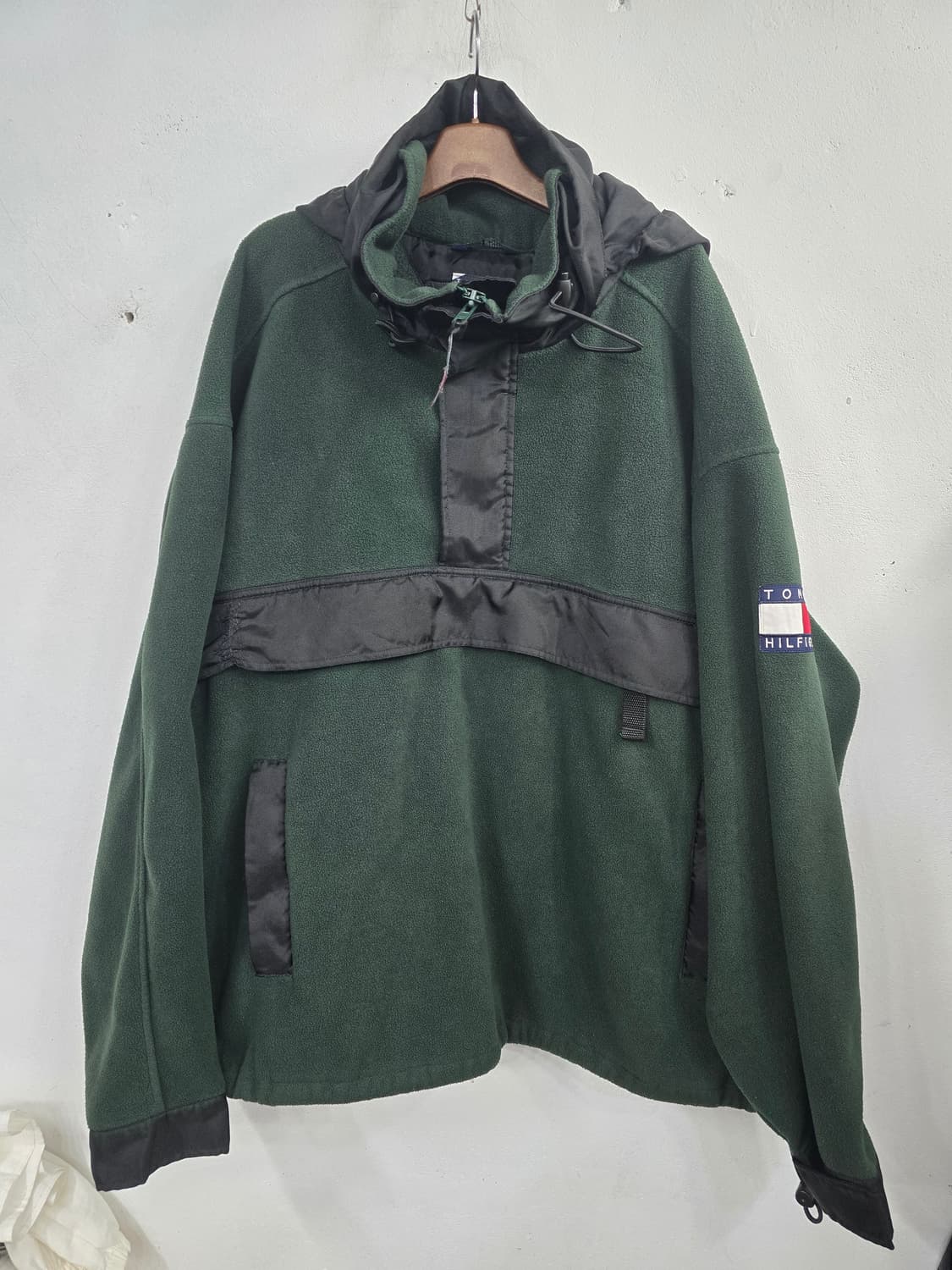 타미힐피거 후리스 아노락 그린xl 상품이미지1