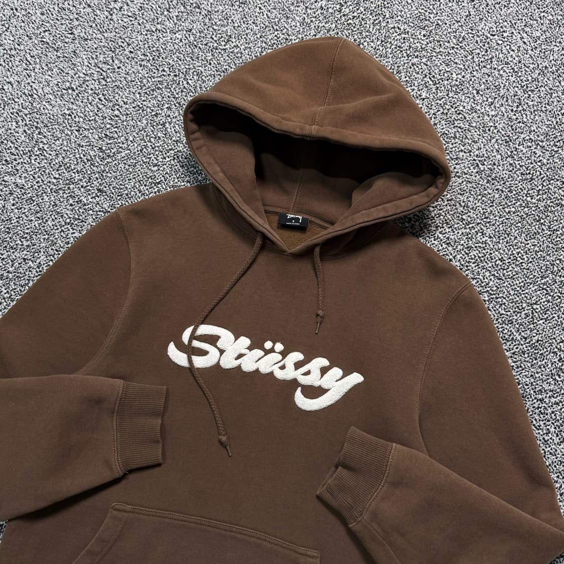 Name : 스투시 스펠아웃로고 브라운컬러 후드티 :)  상품이미지2