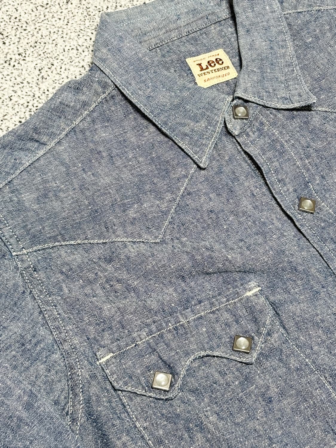 90s LEE 리 재팬 빈티지 샴브레이 웨스턴 셔츠 상품이미지3