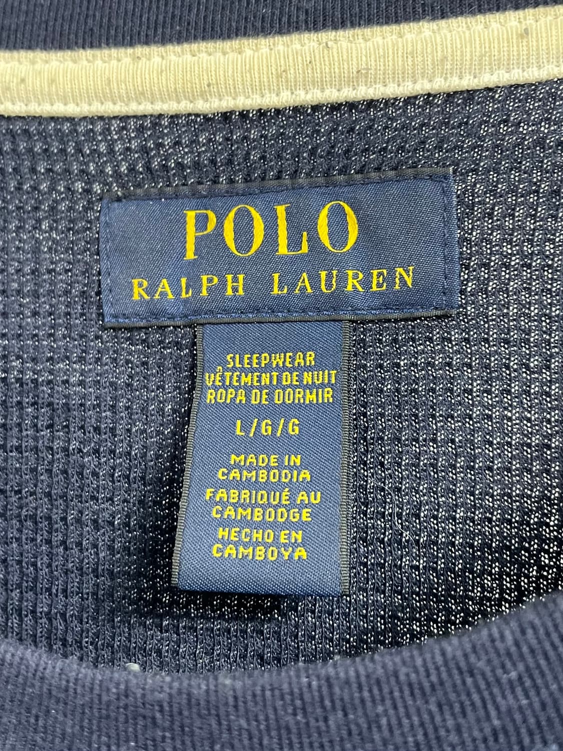 폴로 랄프로렌 네이비 와플 롱슬리브 (on.564) 상품이미지4