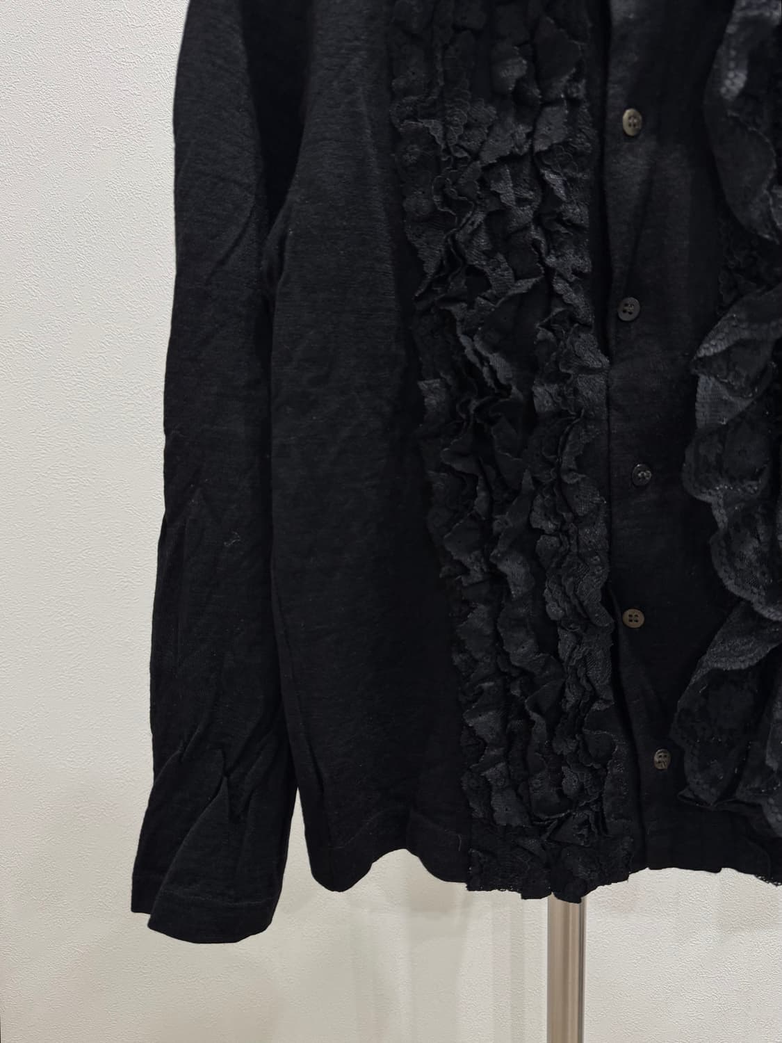 꼼데가르송 00s 프릴 울 셔츠 가디건 상품이미지2