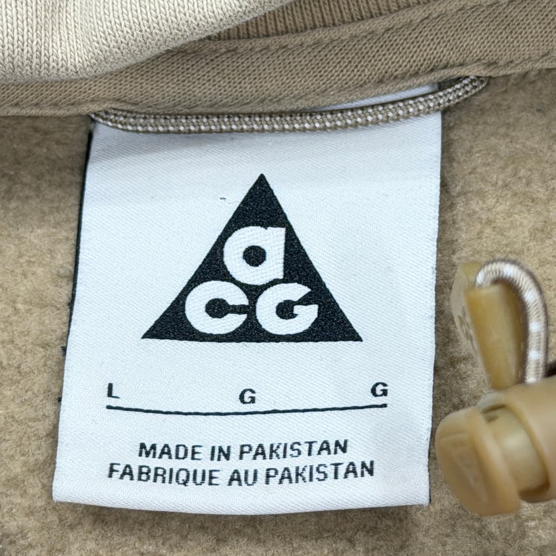 나이키 ACG 풀오버 플리스 후드티 베이지 카키 L 상품이미지5