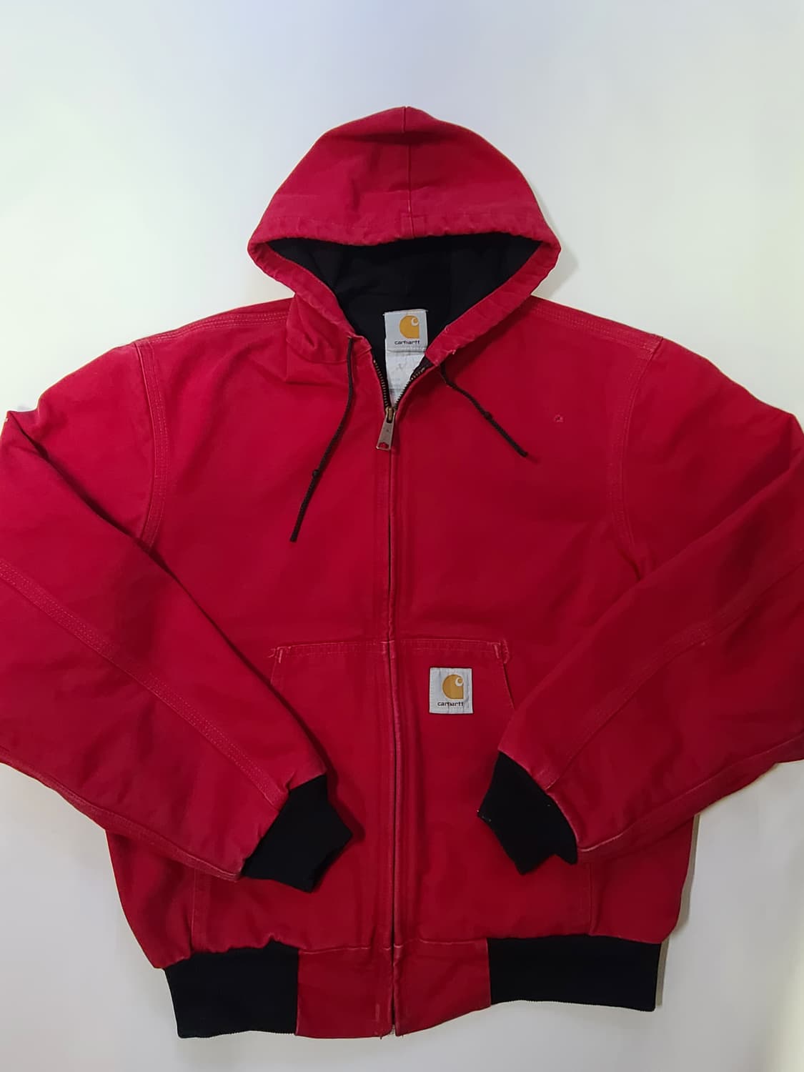 칼하트 레드 덕액티브 디트로이트 후드 자켓(실측M) 상품이미지1
