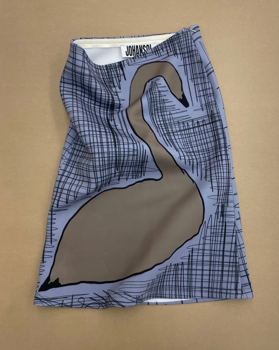 johansol swan low waist mid skirt 상품이미지1