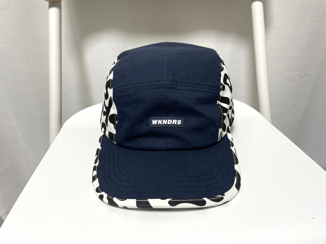 (1회 착용) 위캔더스 스트링 패턴 캠프캡 모자 _ 네이비 상품이미지1