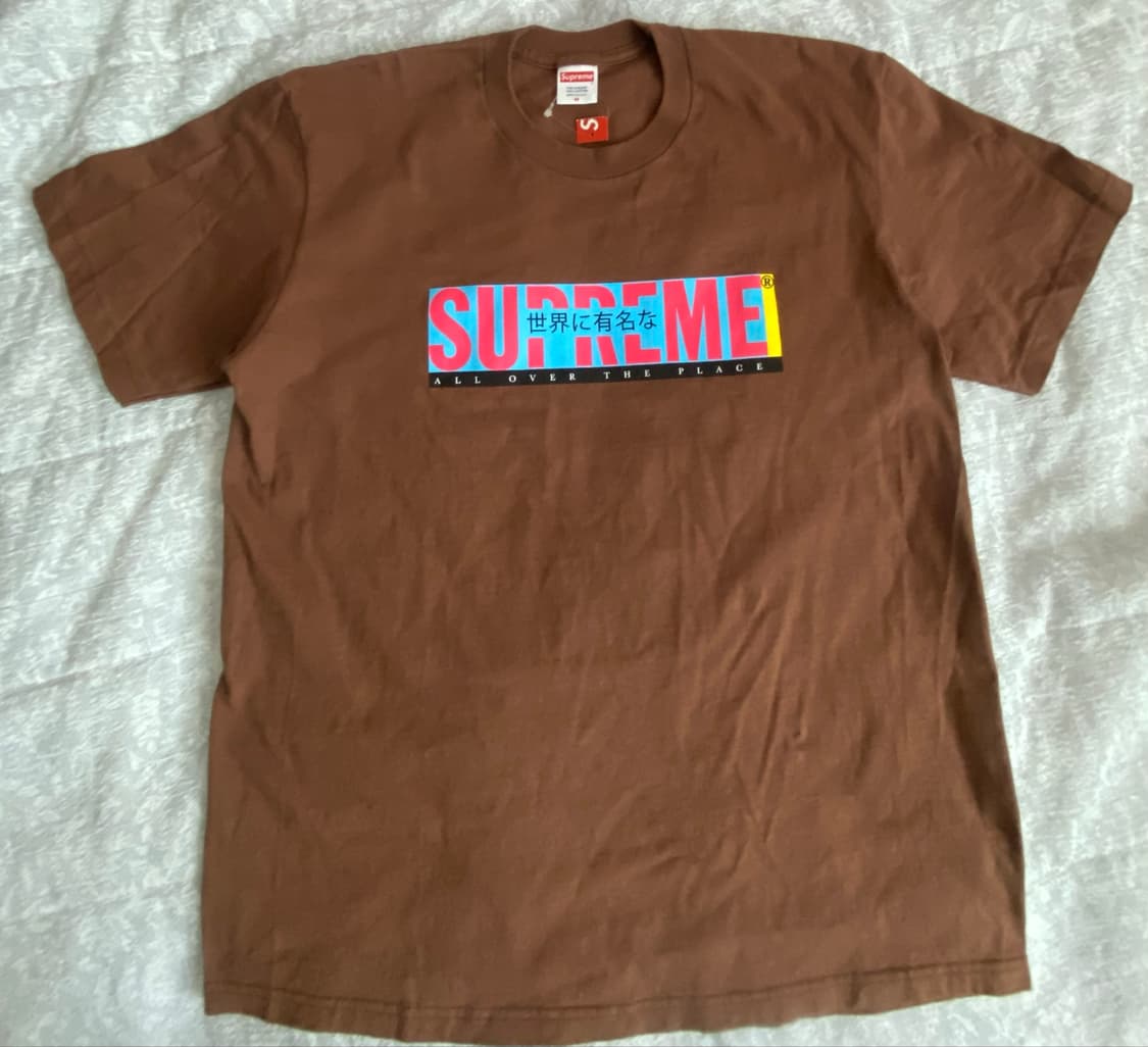(M)슈프림 22SS All Over Tee 브라운 상품이미지4