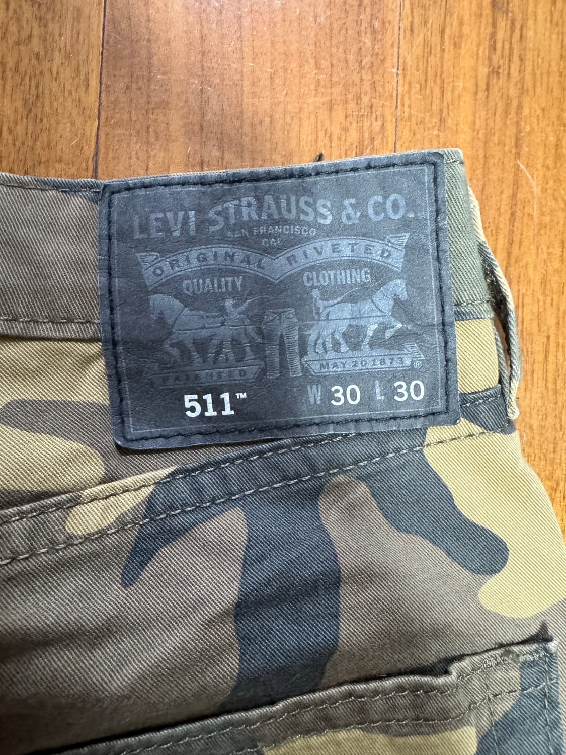 리바이스 511 카모 30x30 새상품 상품이미지5