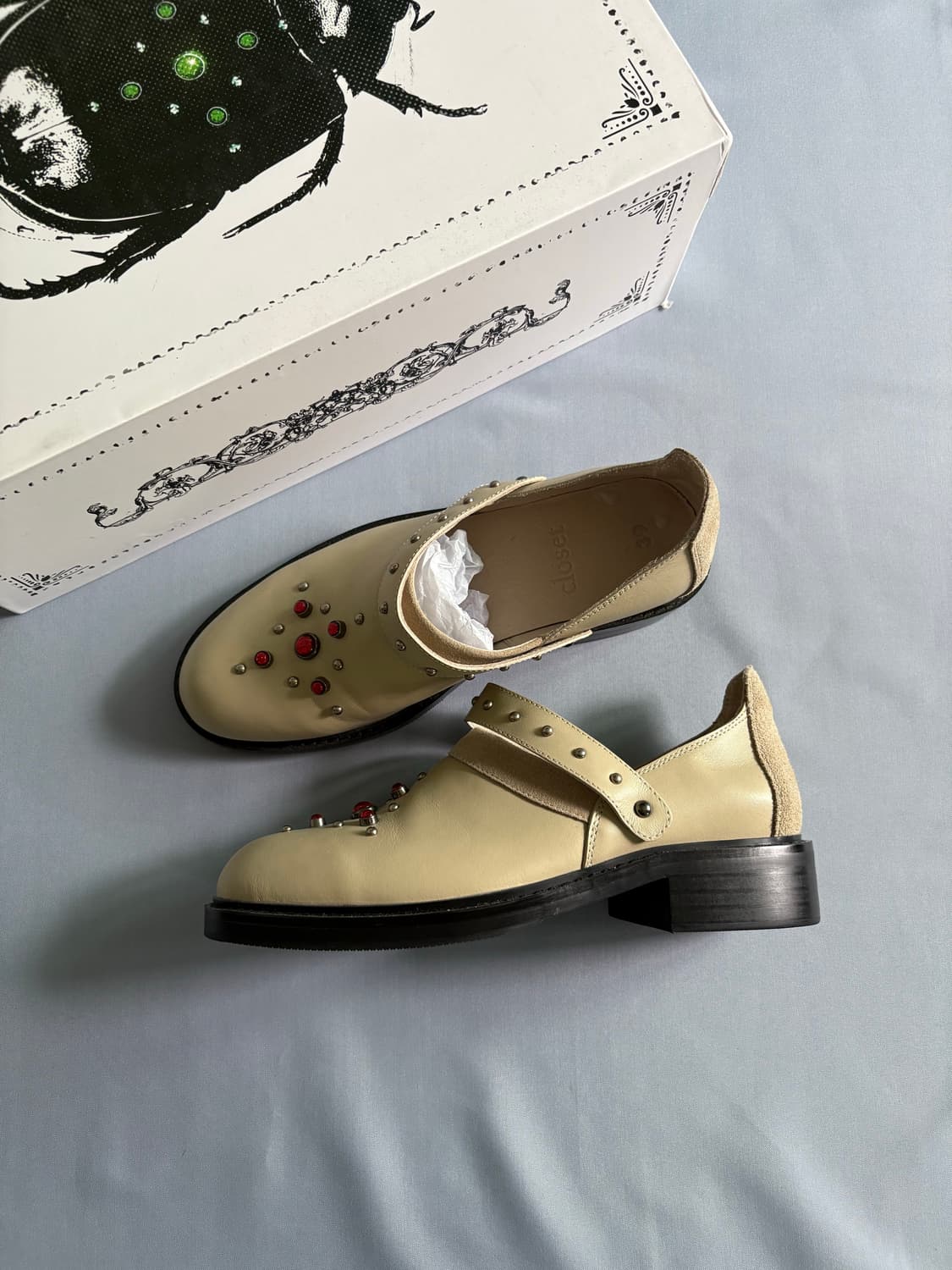 Size 39/ ROTTEN CLOSET 비즈 로퍼  상품이미지1