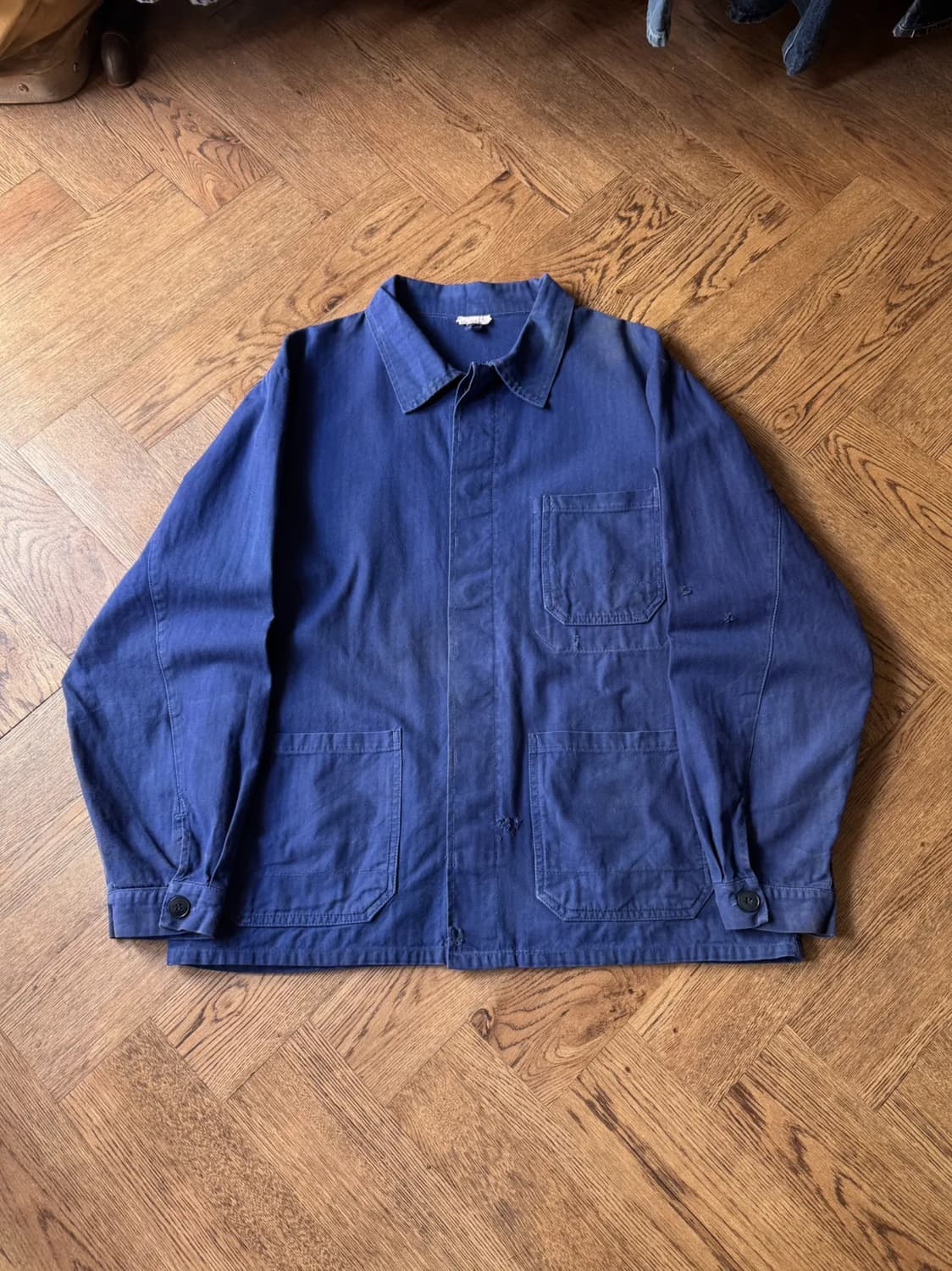 [L]암 포켓 헤링본 트윌 프렌치 워크 자켓 상품이미지1