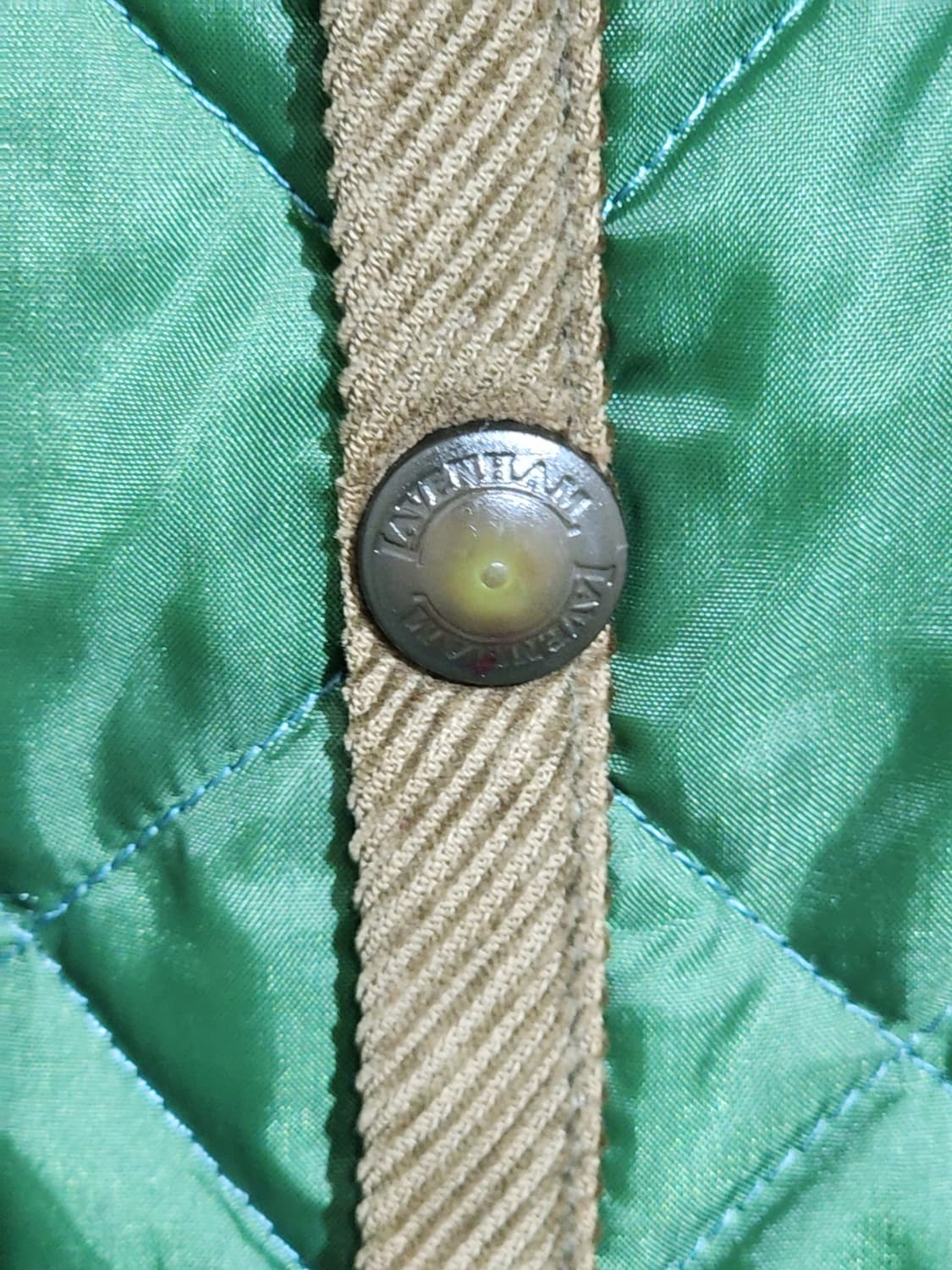 (XL) 라벤햄 퀼팅자켓 초록색 누빔점퍼 코듀로이 카라넥  상품이미지4