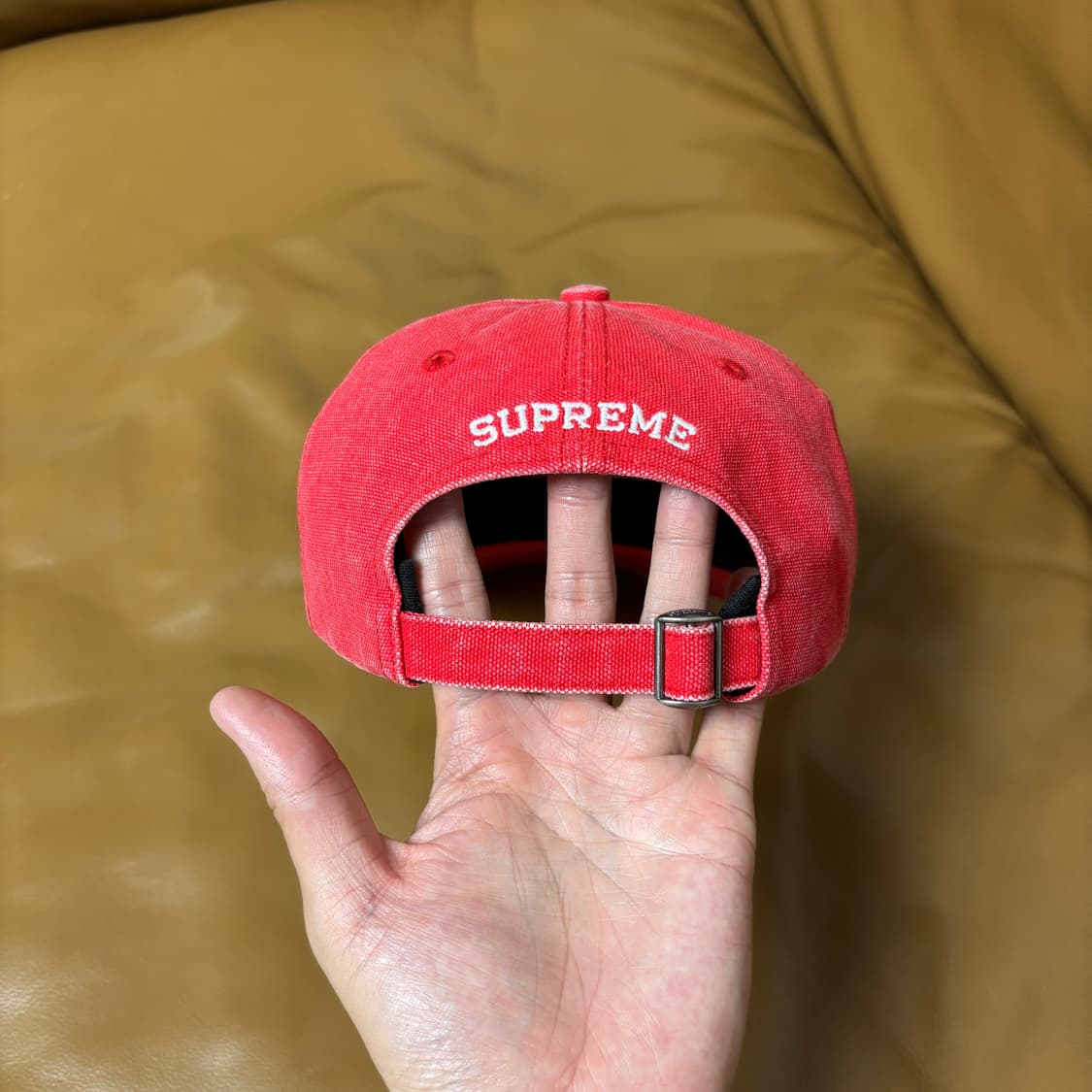 Supreme 슈프림 피그먼트 캔버스 레드 S로고 6패널 볼캡 모자 상품이미지7