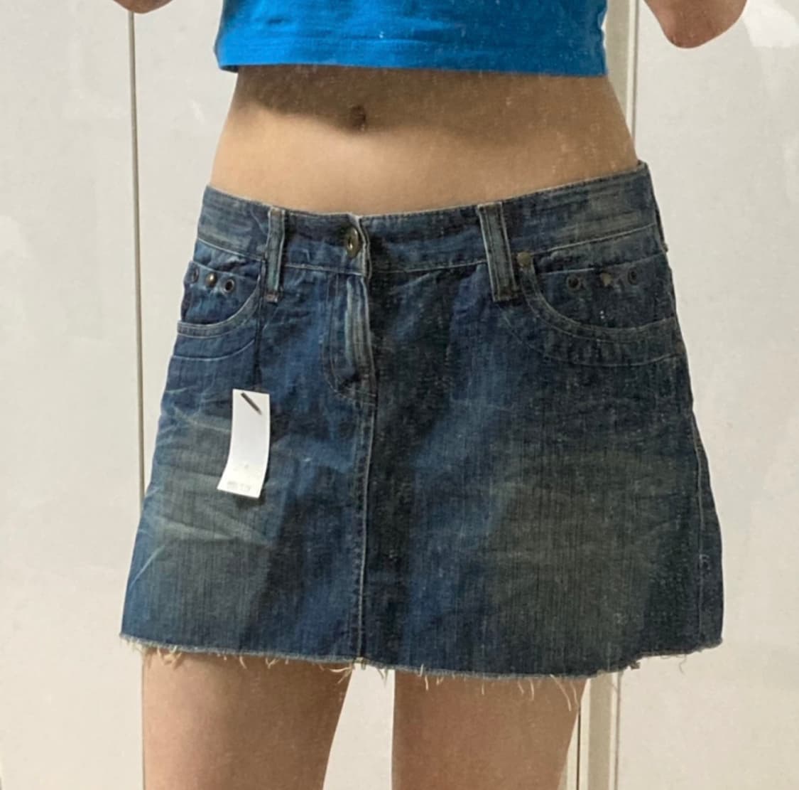 워싱 데미지 미니 스커트 상품이미지1