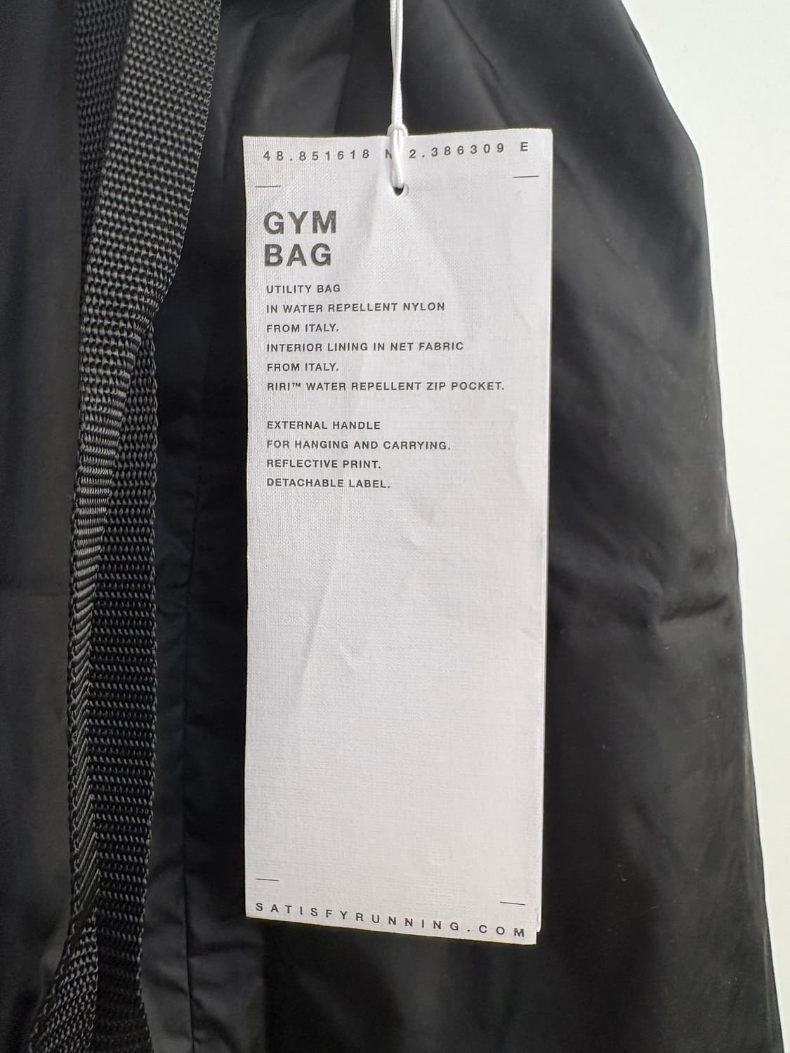 세티스파이 SATISFY / 짐백 GYM BAG 블랙 / ONE 상품이미지9
