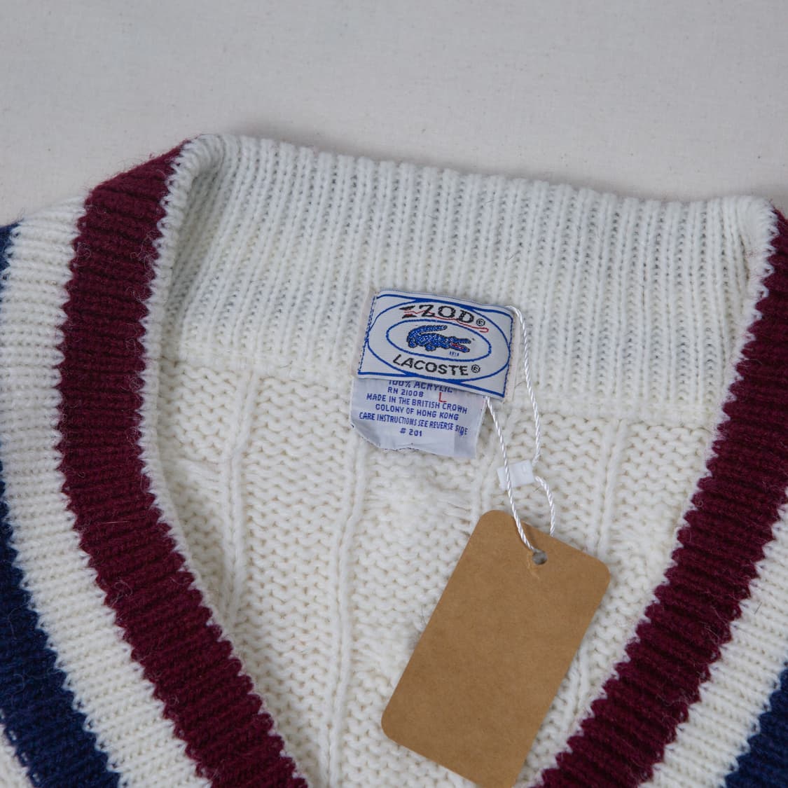 80s IZOD 라코스테 크라켓 아크릴 니트 스웨터 상품이미지3