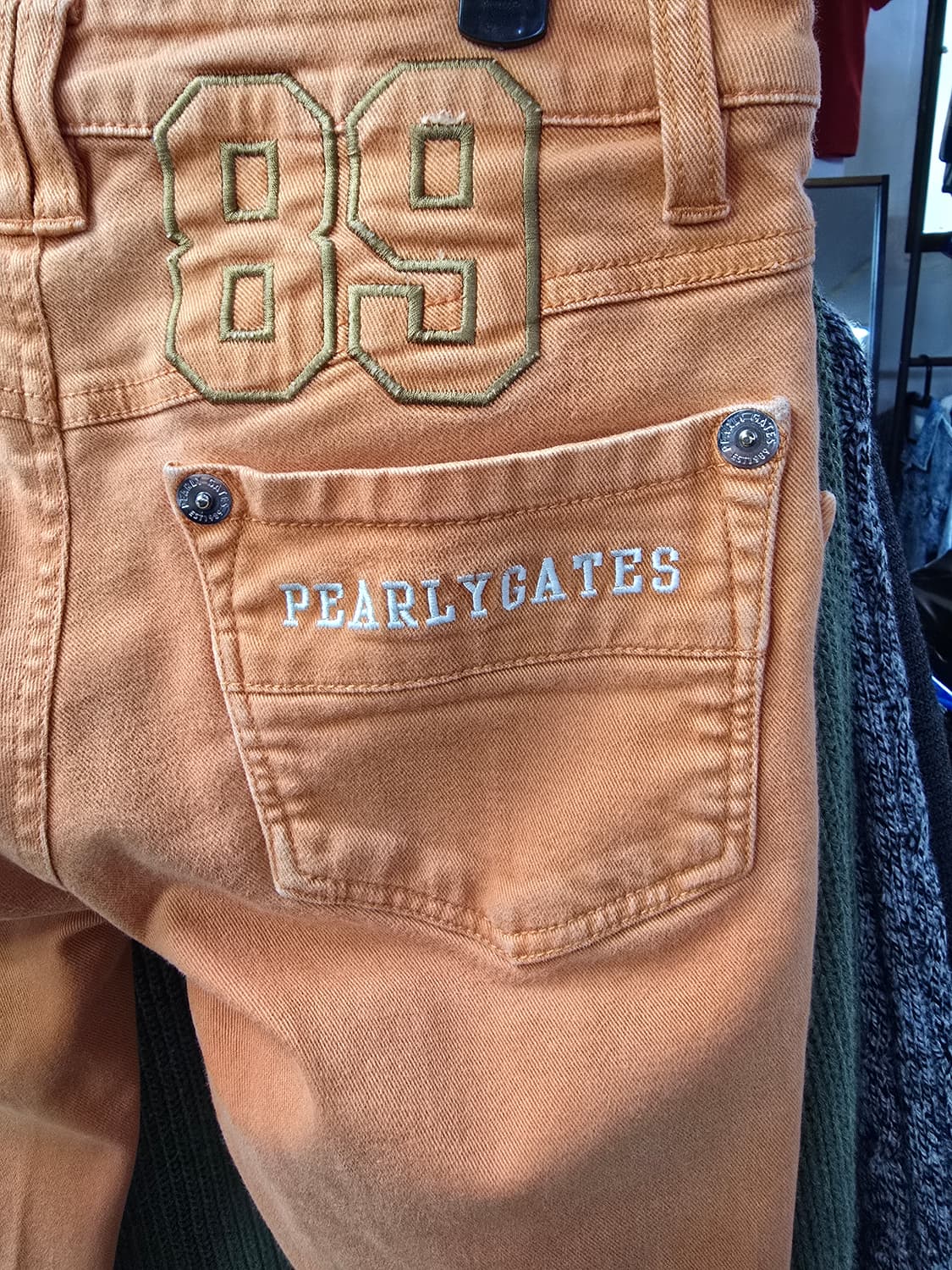 파리게이츠 오렌지 컬러 데님팬츠 (1411) 상품이미지5