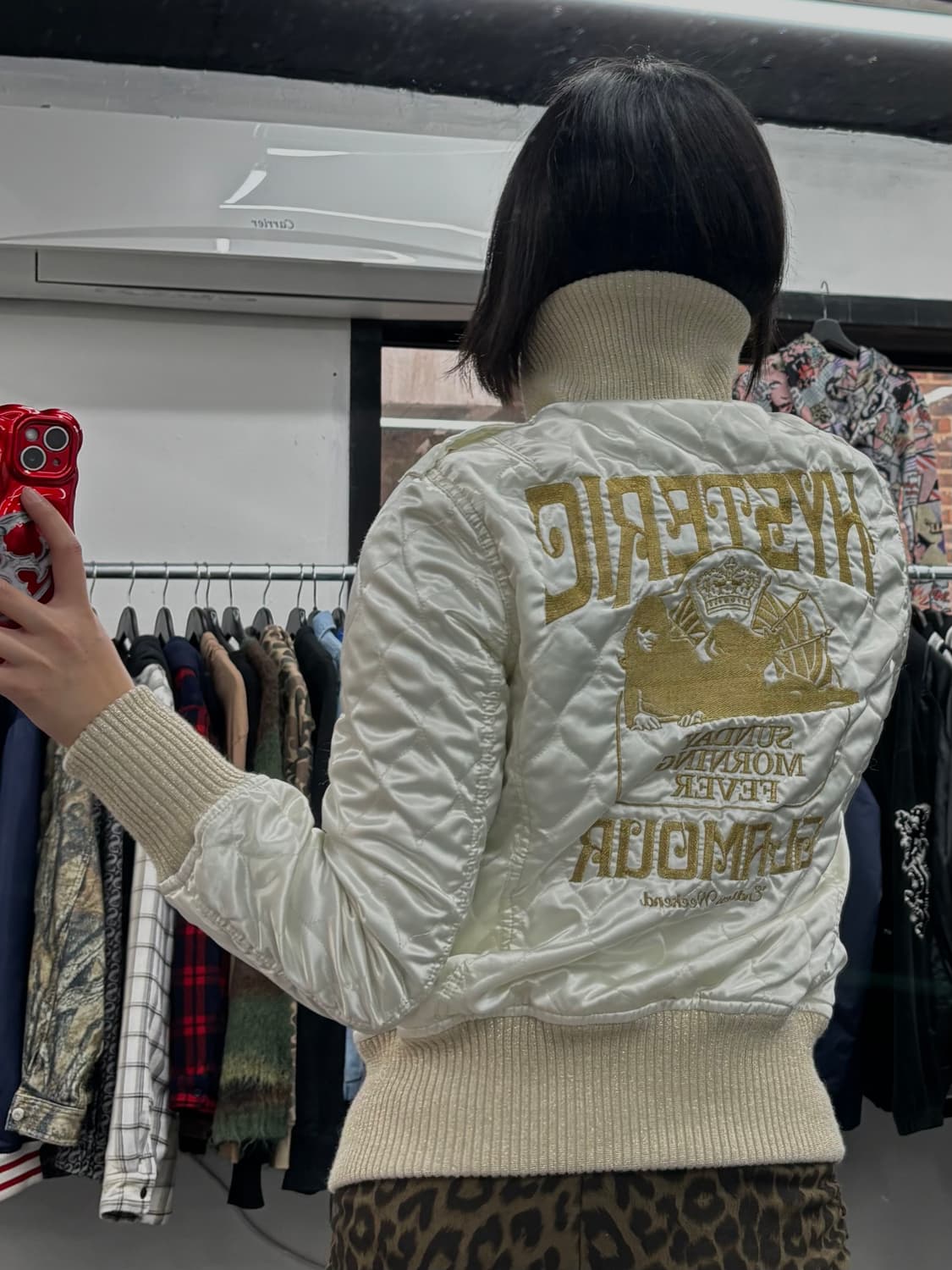 히스테릭 글래머 히스걸 퀼팅 블루종 자켓 상품이미지5