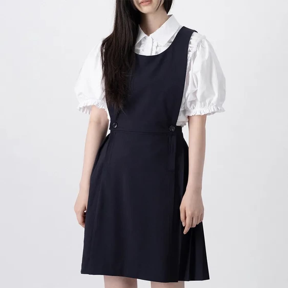 생긴스튜디오 디테쳐블 드레스 네이비 상품이미지1