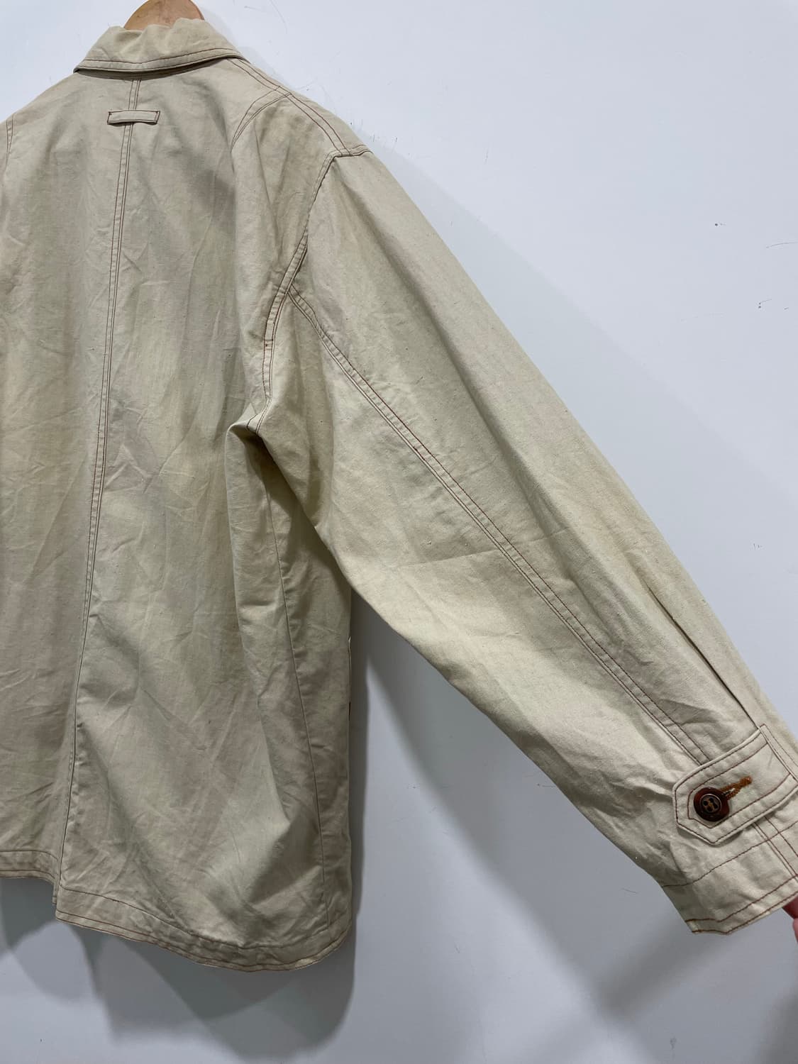 90‘s Jpn Cubic Measure 린넨 사파리 초어자켓 상품이미지8
