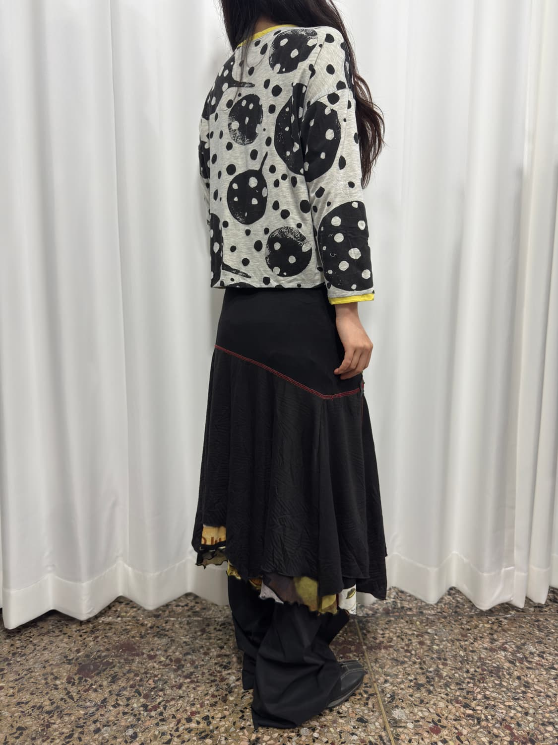 pause cafe design midi skirt 상품이미지5