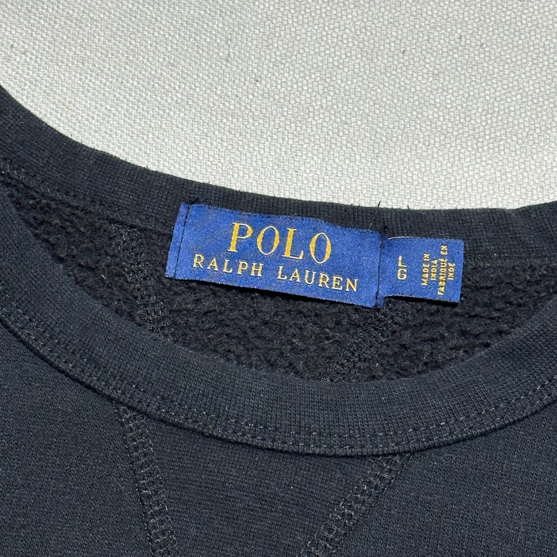 L 폴로랄프로렌 블랙 기모 맨투맨 상품이미지4