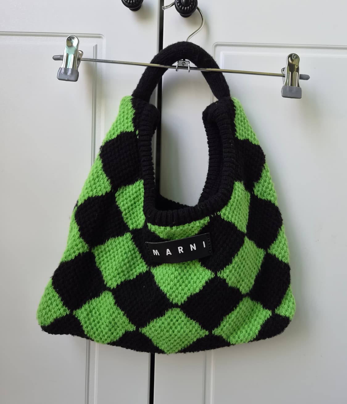 니트 체크 토트백 상품이미지1