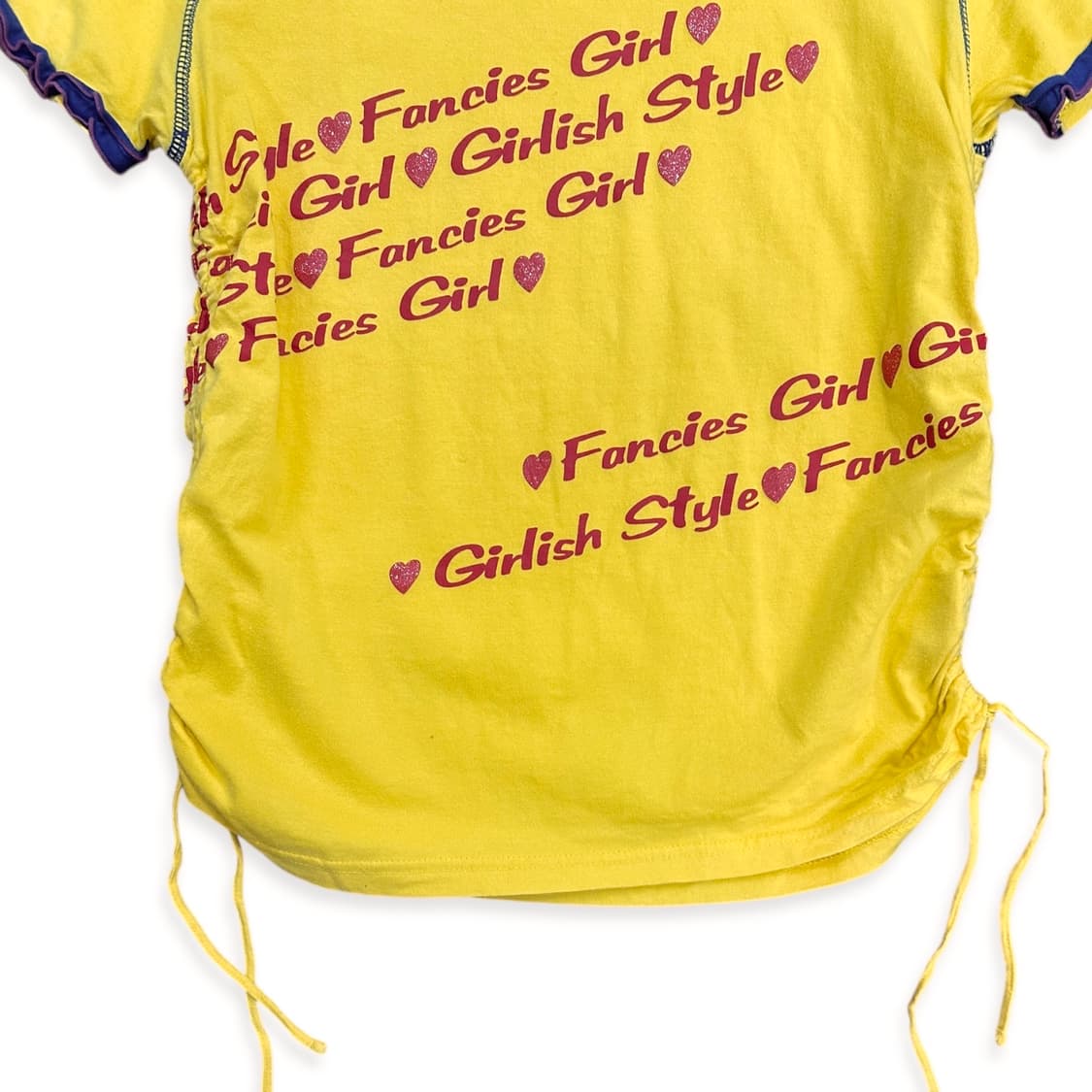 String Funky Lettering Short Sleeve Top 상품이미지5