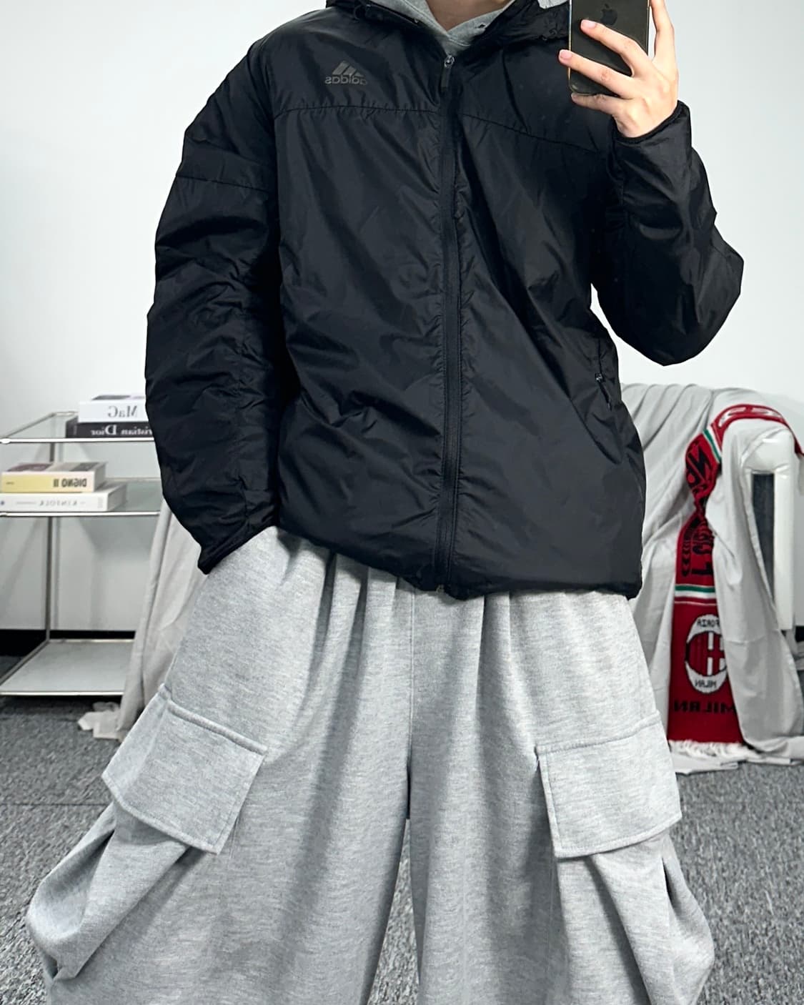아디다스 블랙 윈드 브레이커 바람막이 XL 상품이미지3