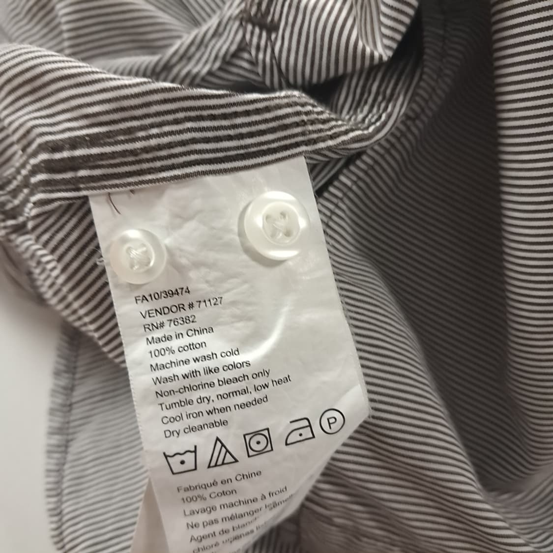 CK849 2XL 팀버랜드 모노 핀스트라이프 셔츠 남방 상품이미지5