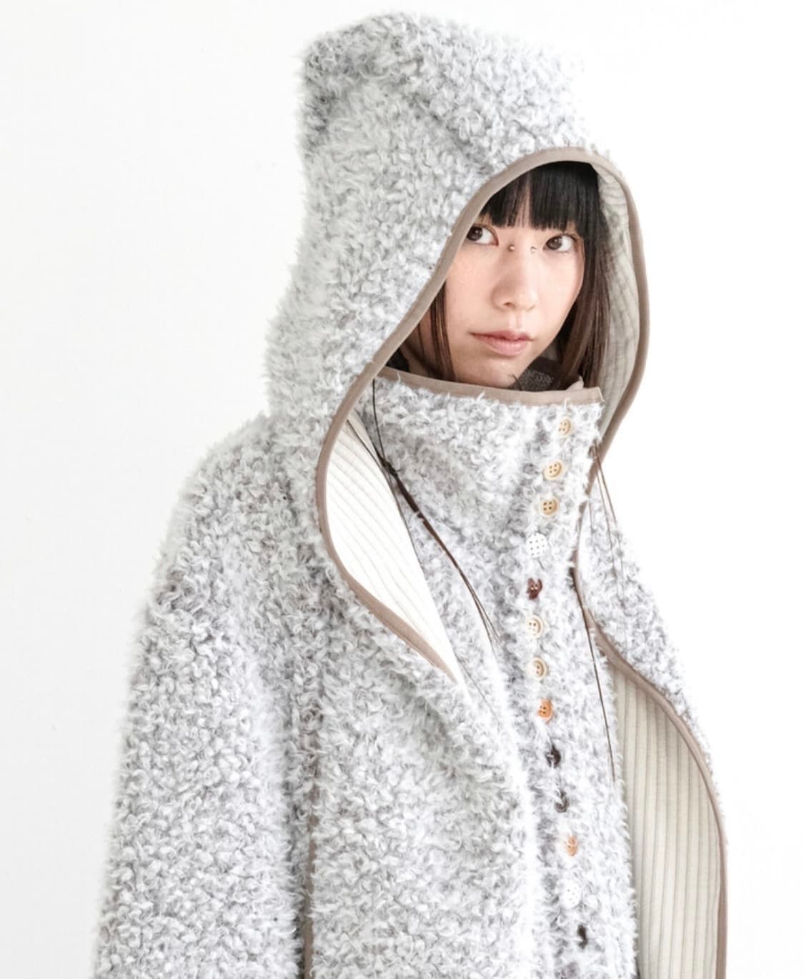 샵페어리 후드머플러 브라운 상품이미지1