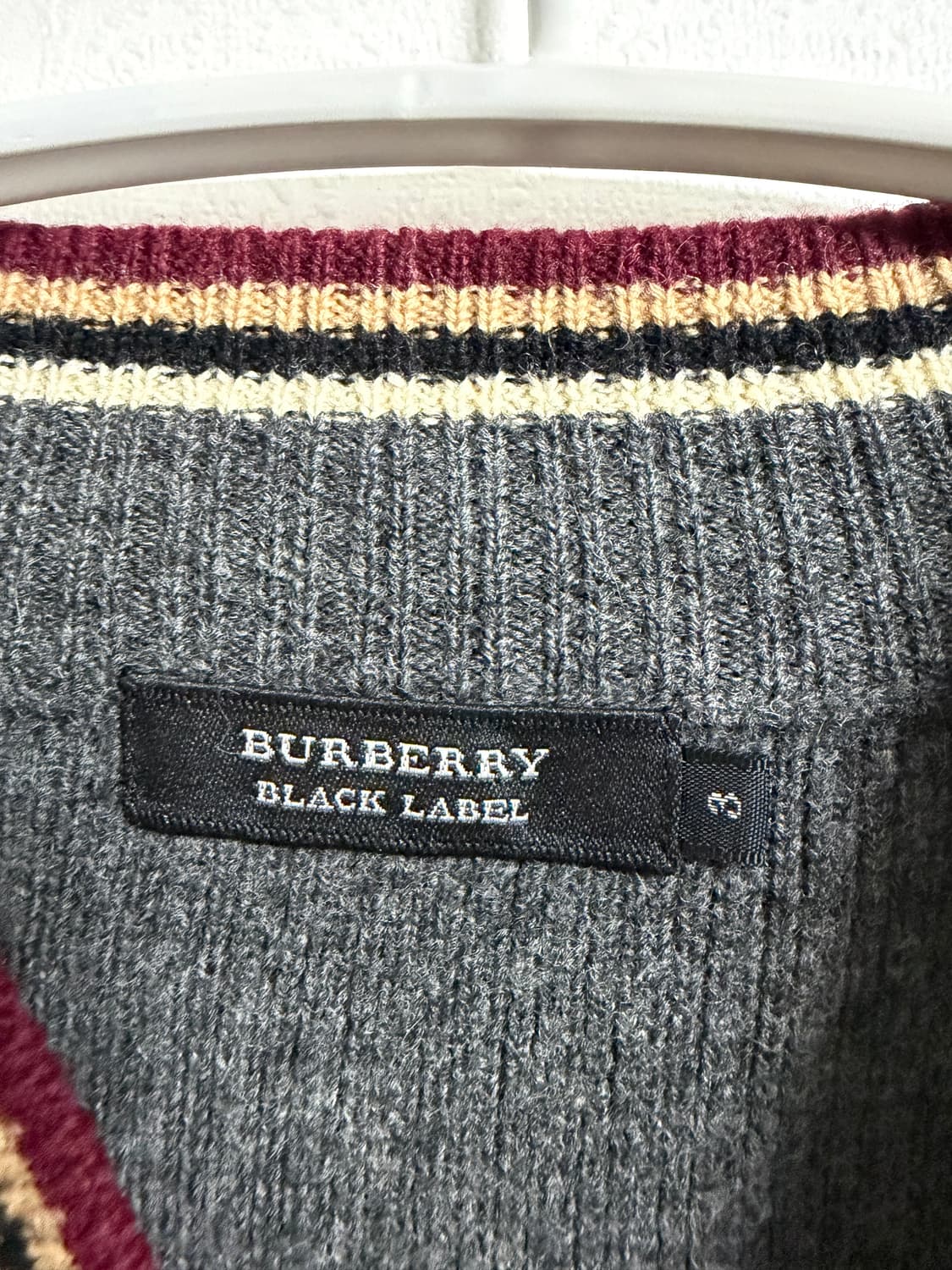 버버리 블랙라벨 니트 슬리브 집업 자켓 상품이미지3