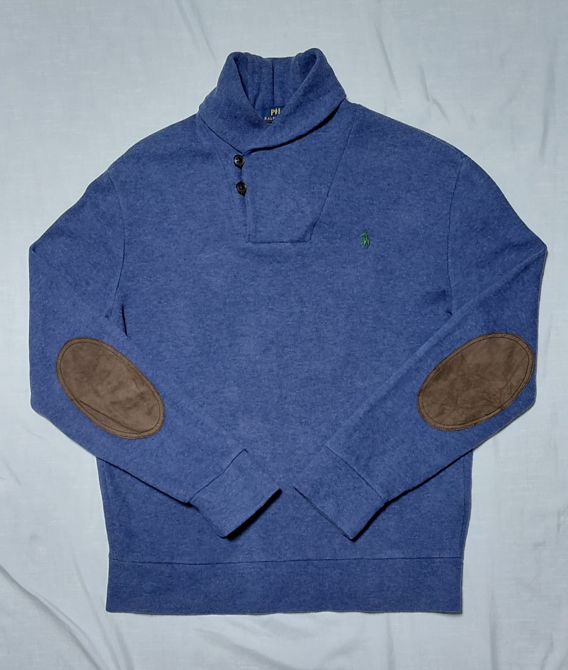 [정품/M] 폴로 랄프로렌 숄칼라 엘보우 패치 맨투맨 (블루) 상품이미지2