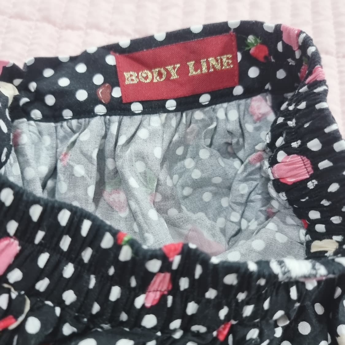 BODY LINE(바디라인) 딸기 초코 도트 로리타 스커트 상품이미지5