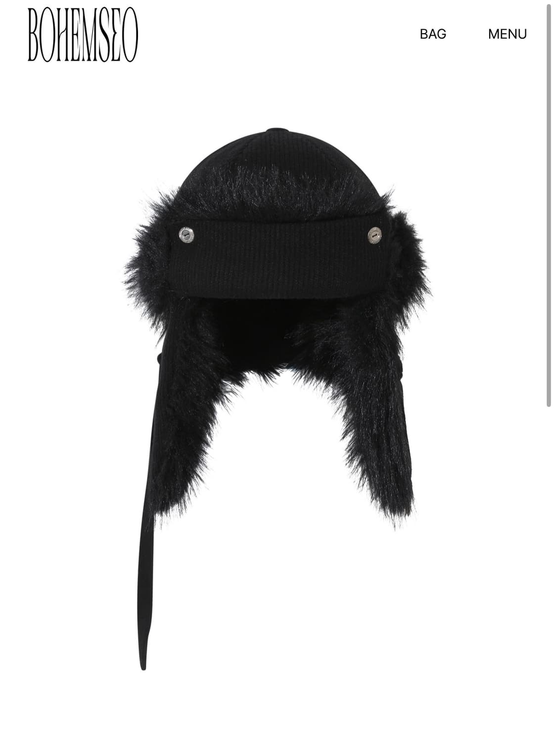 보헤미안서울 보헴서 퍼 비니 블랙 상품이미지1