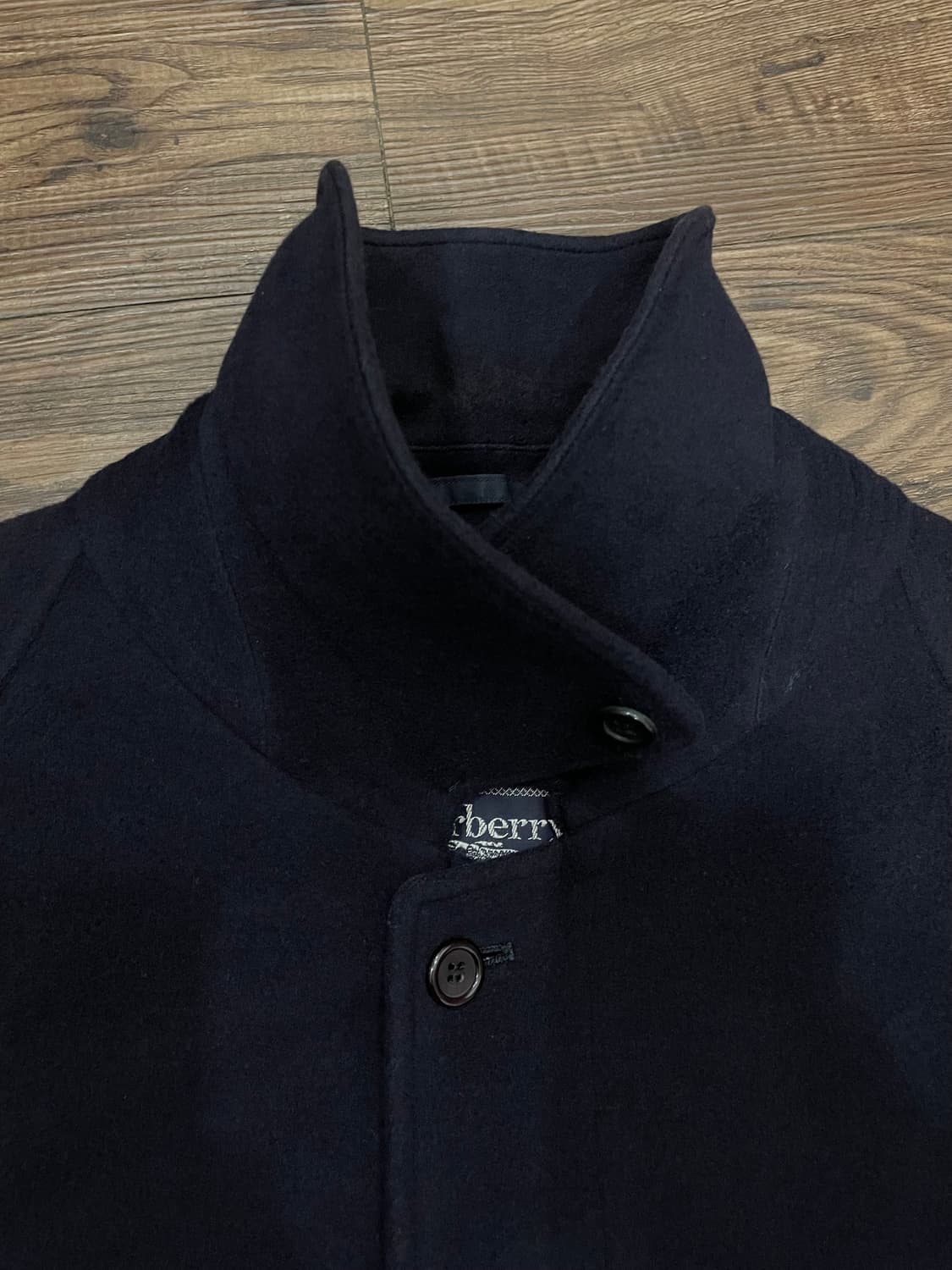 버버리 발마칸 울 캐시미어 코트 네이비 50 상품이미지8