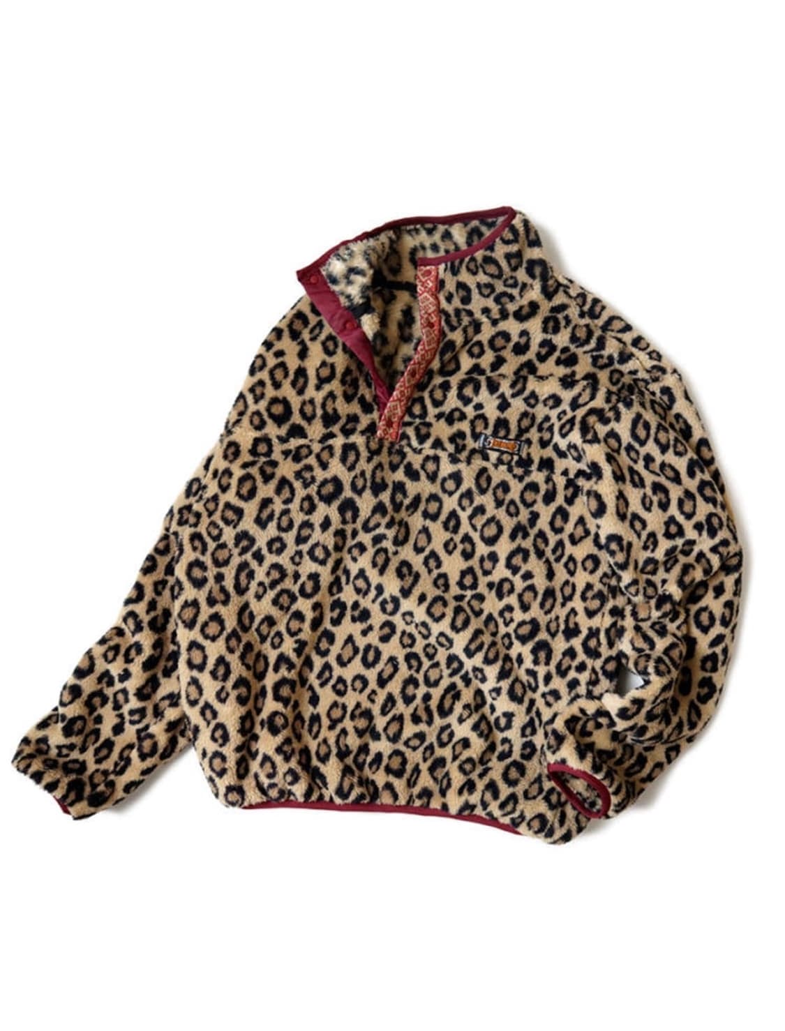 캐피탈 레오파드 후리스 스냅 상품이미지2