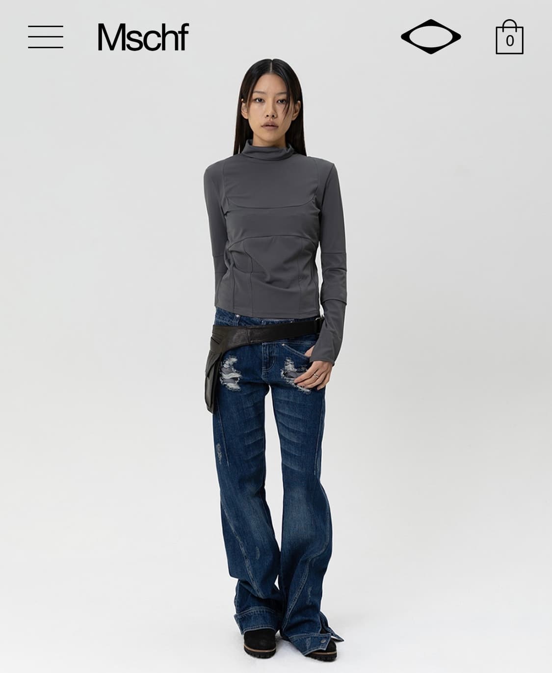 미스치프 아나토미 진 다크블루 M size 새상품 상품이미지3