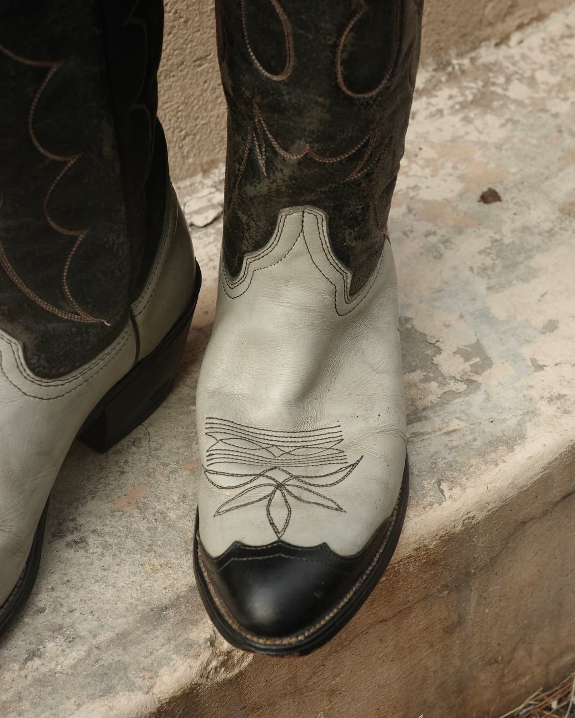 70s 리바이스 오렌지탭 롱혼 투톤 웨스턴 부츠 상품이미지3