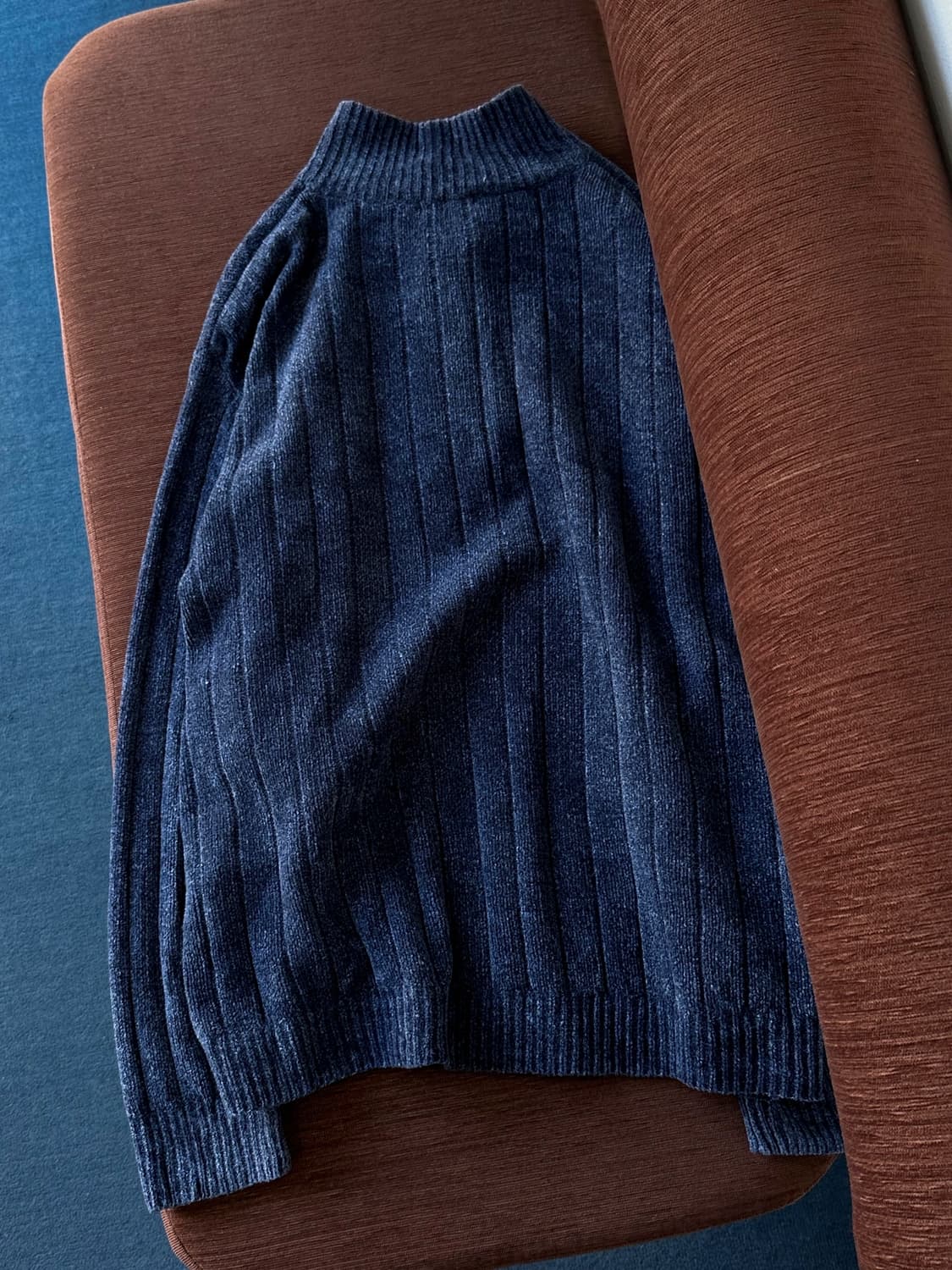 Coludy touch middle gauge knit zip top 상품이미지6