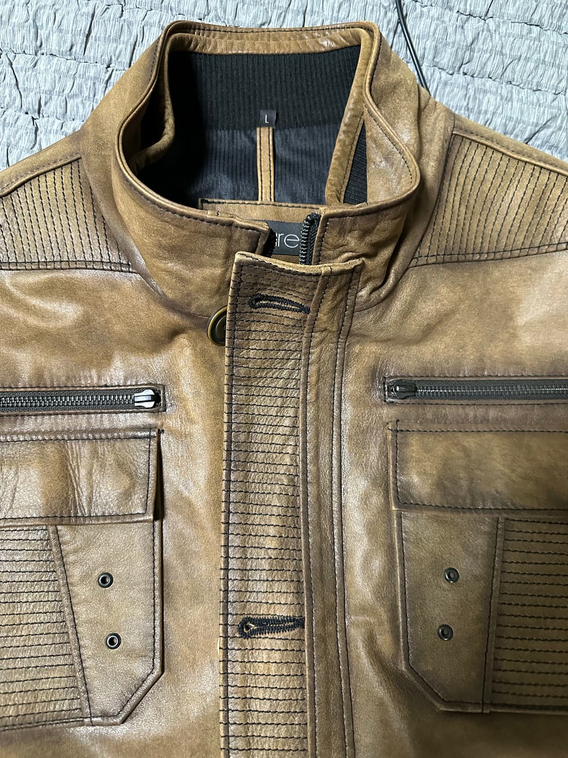 나투렐 가죽 자켓 상품이미지4